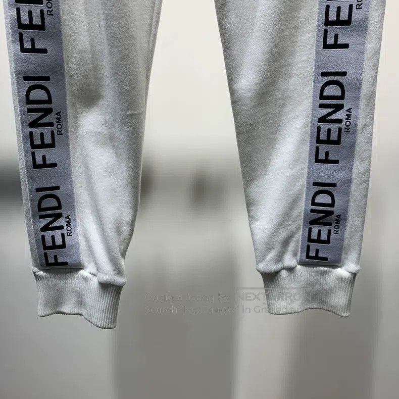 Fendi Fendi Side Logo Striped White Casual Sport Pants Size 26" / US 2 / IT 38 - 6 Thumbnail