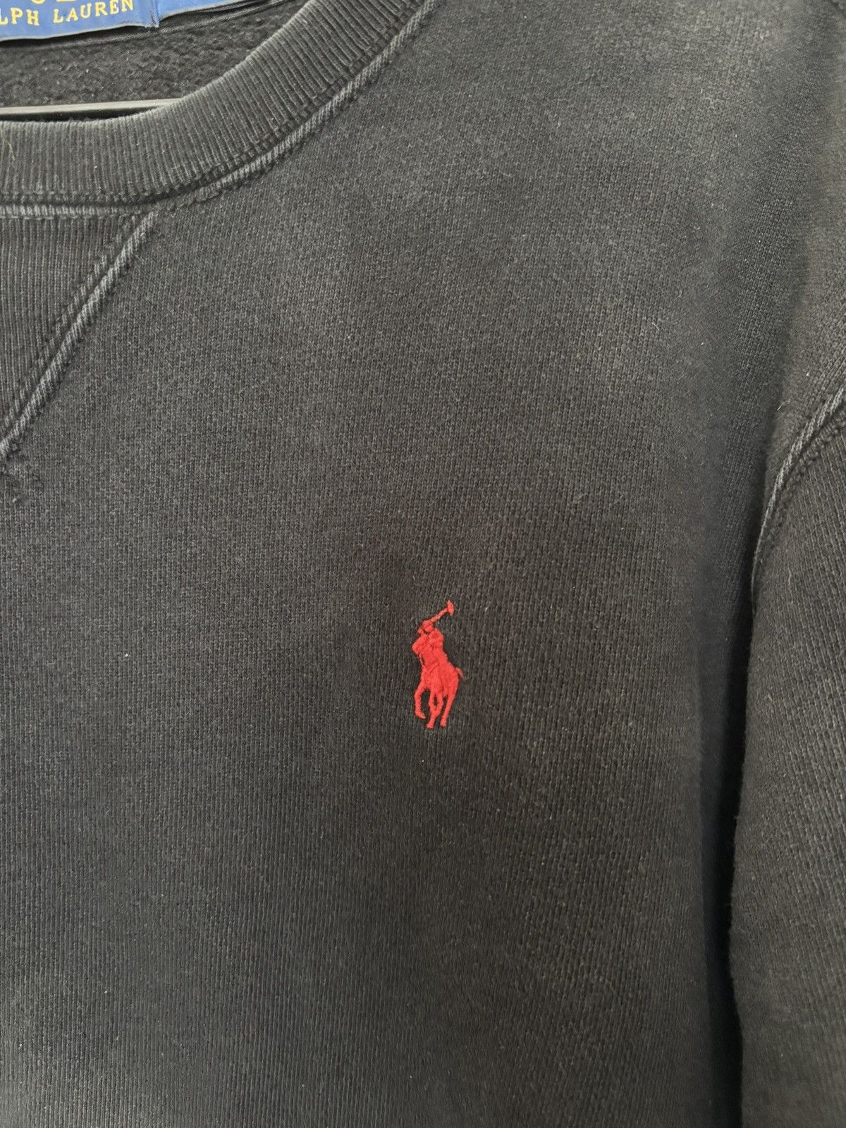 Polo Ralph Lauren Polo Ralph Lauren Black Crewneck Sweatshirt Red Pony Size US M / EU 48-50 / 2 - 3 Thumbnail
