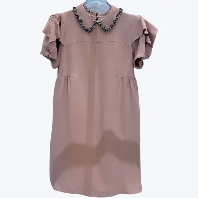 Miu Miu Miu Miu Pink Short Sleeve Dress 0089 Size M / US 6-8 / IT 42-44 - 1 Thumbnail