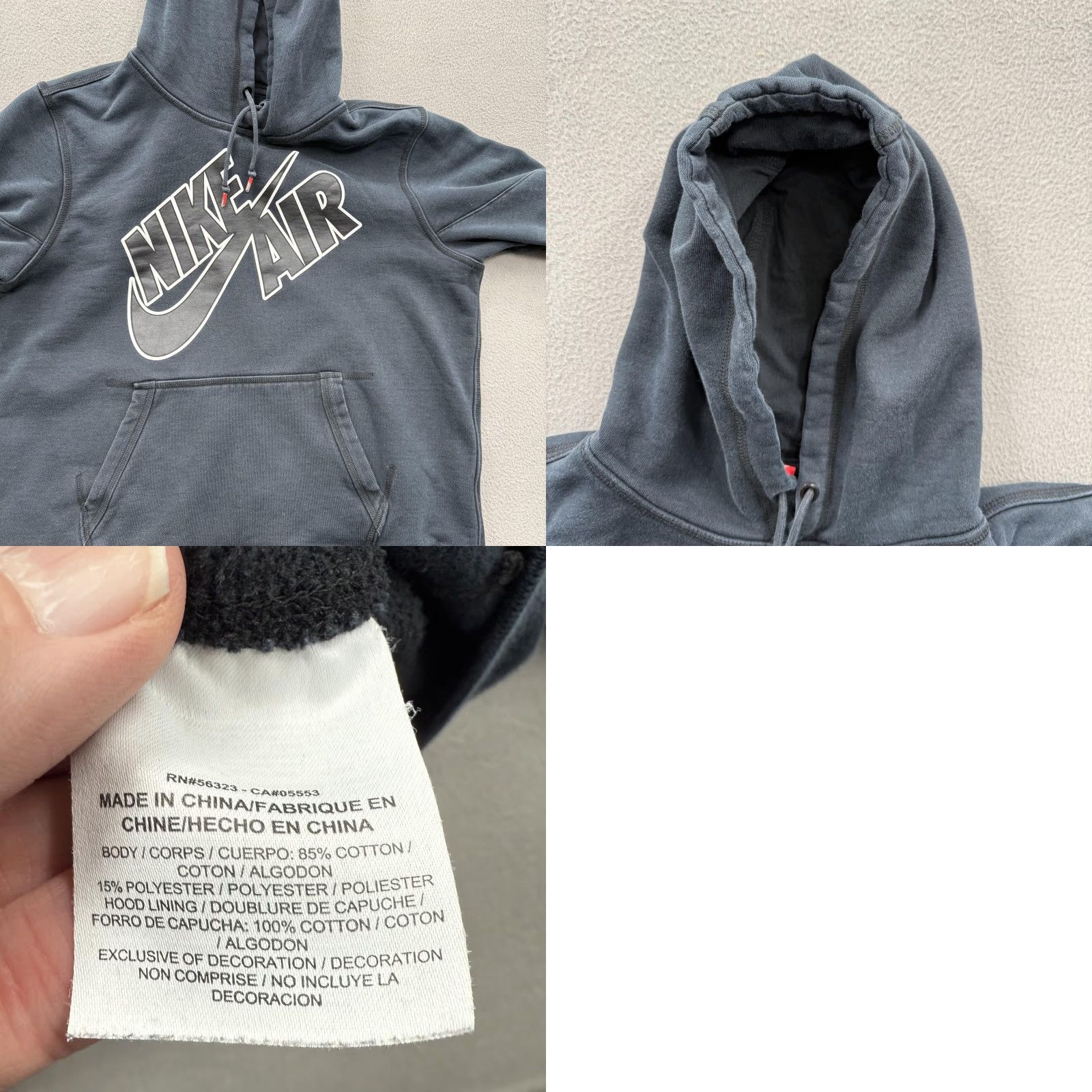 Nike Nike Air Hoodie Mens L Black Pullover Sweatshirt Swoosh Graphic Gym Workout Size US L / EU 52-54 / 3 - 8 Thumbnail