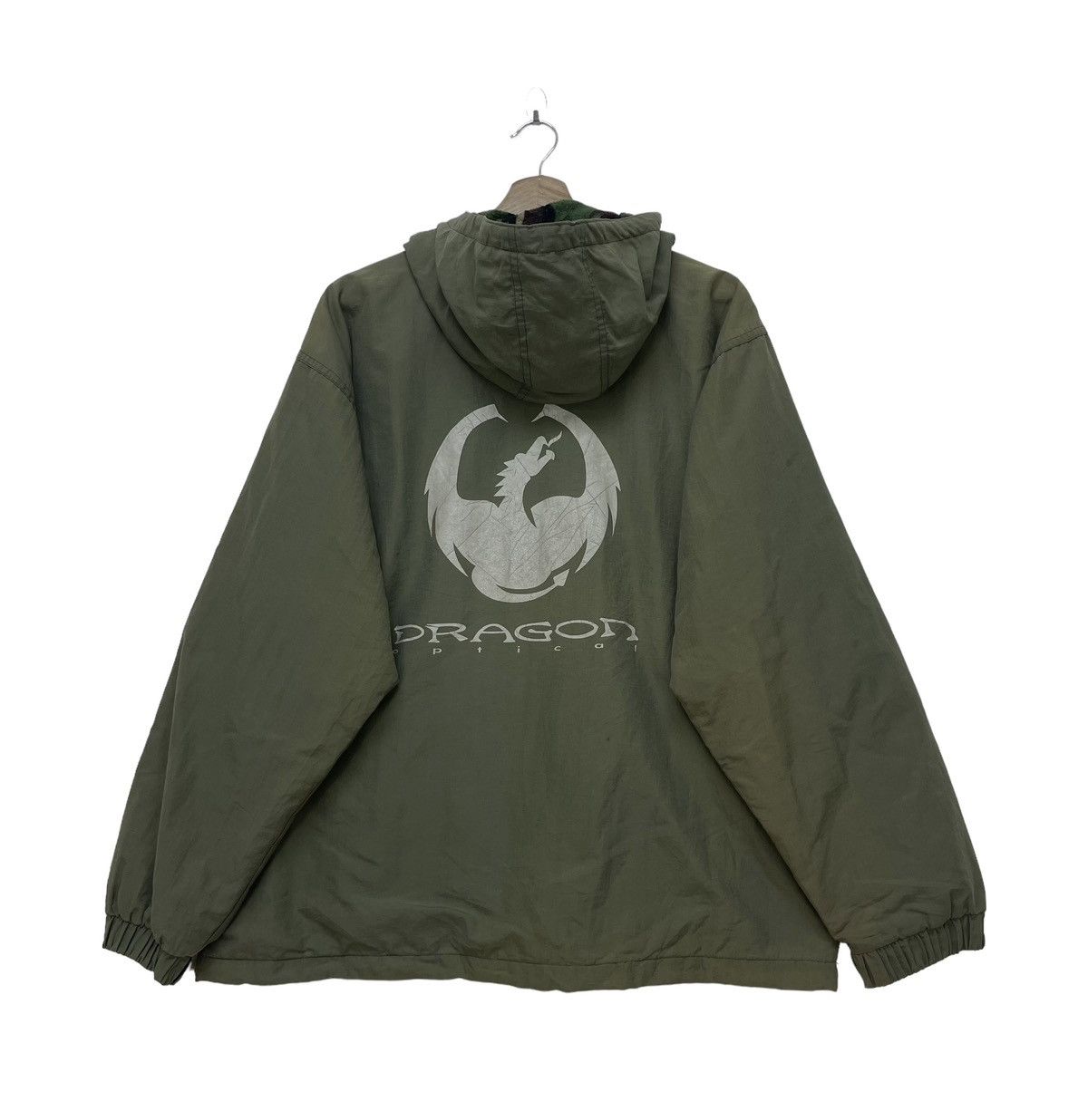 Japanese Brand × Vintage Japanese Brand Dragon Optica Half zip Hooded Size US M / EU 48-50 / 2 - 1 Thumbnail