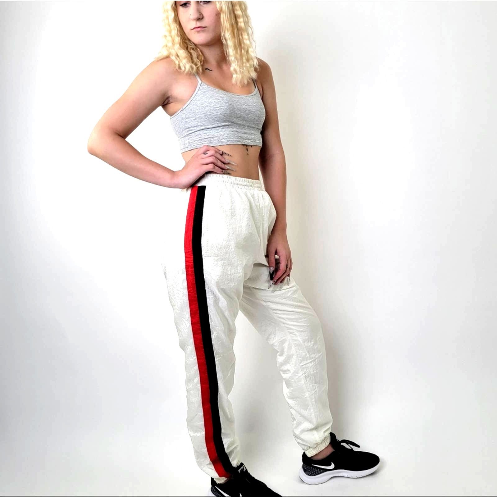 Boast Boast USA Striped Colorblock WarmUp Jersey Lined Track Pants Size US 30 / EU 46 - 6 Thumbnail