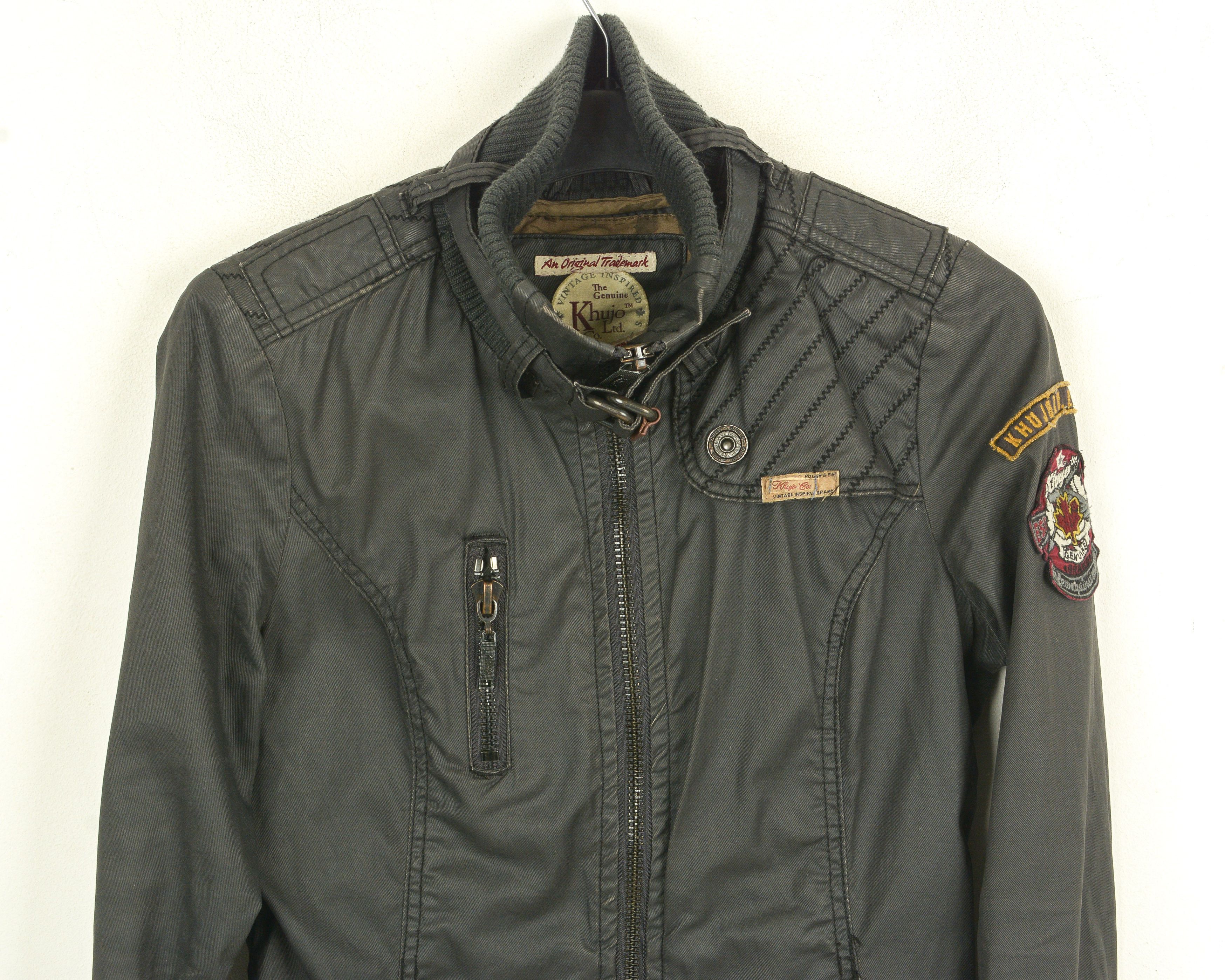 khujo Lissy Women S Jacket Waxed Cotton Field Motocycle Biker Size S / US 4 / IT 40 - 2 Thumbnail