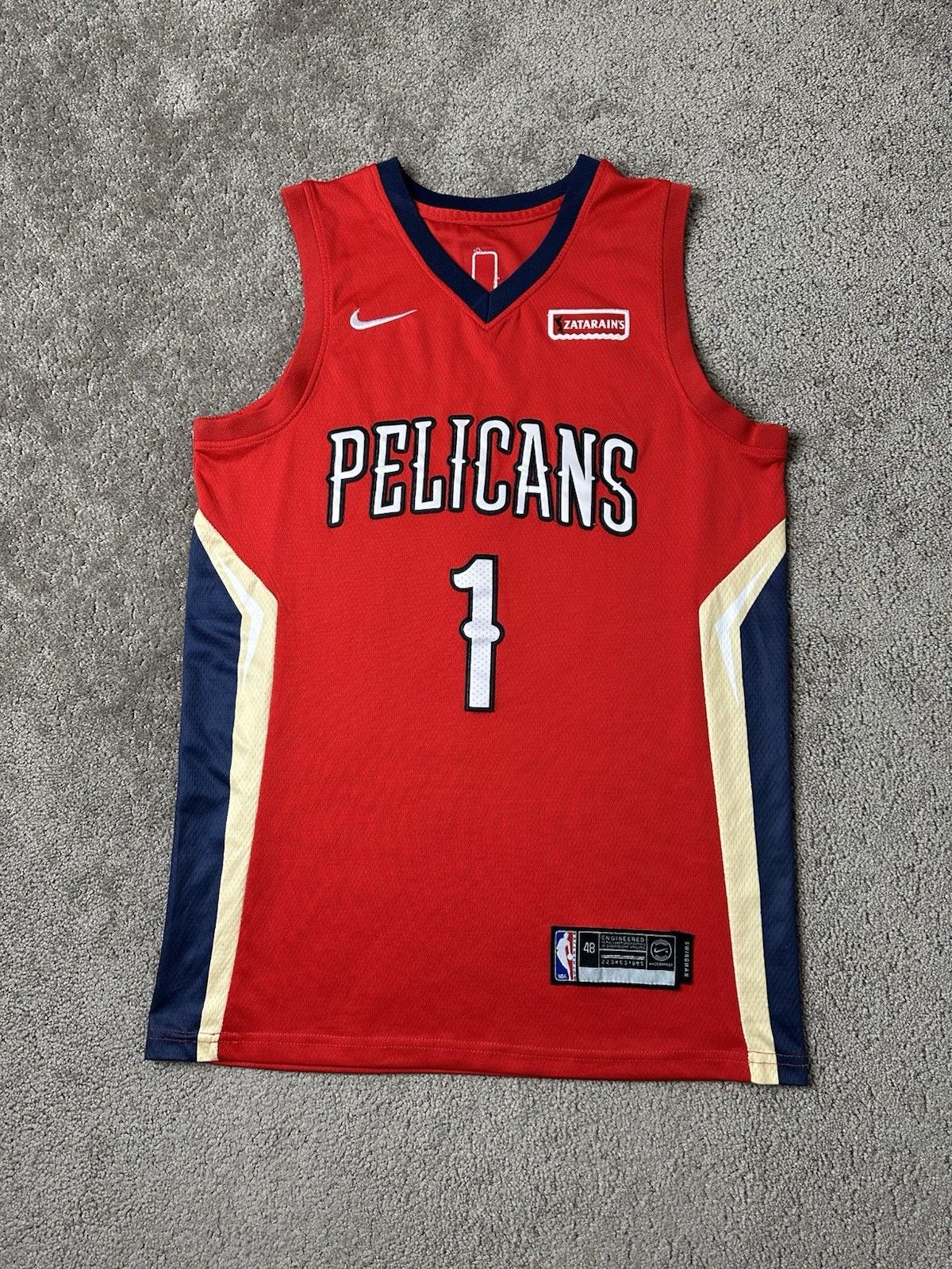 NBA Mens Jersey NBA #1 Williamson New Orleans Pelicans, Sz 48 L Size US L / EU 52-54 / 3 - 2 Thumbnail