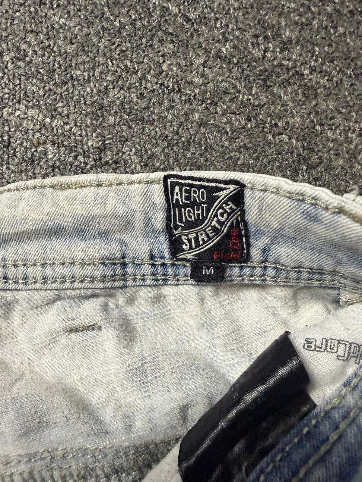 Japanese Brand Fieldcore Aerolight Stretch Jeans with Patches (172) Size US 32 / EU 48 - 4 Thumbnail