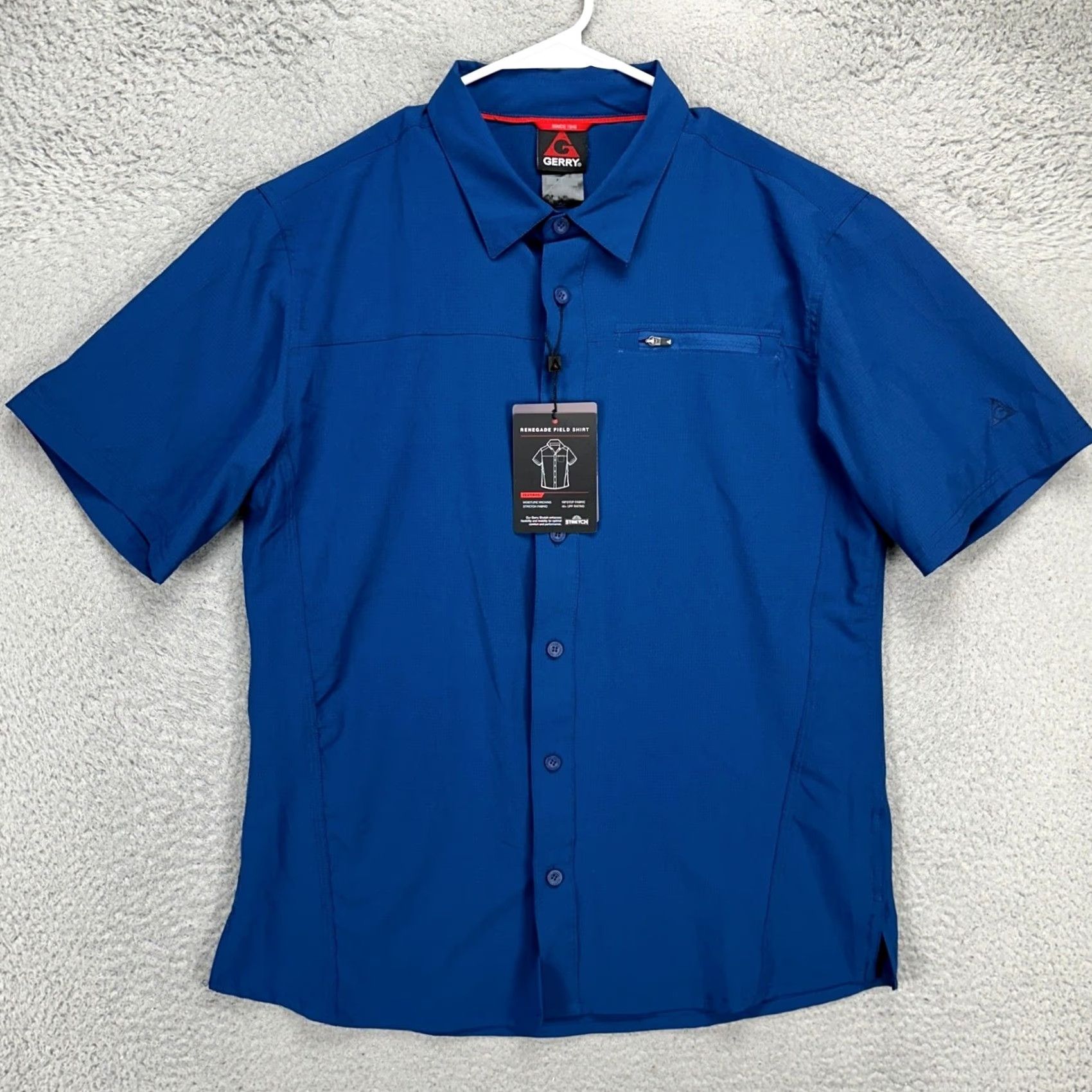 Vintage Gerry Mens Renegade Field Shirt Medium Blue Button Up Outdoor Hiking Stretch NEW Size US M / EU 48-50 / 2 - 3 Thumbnail