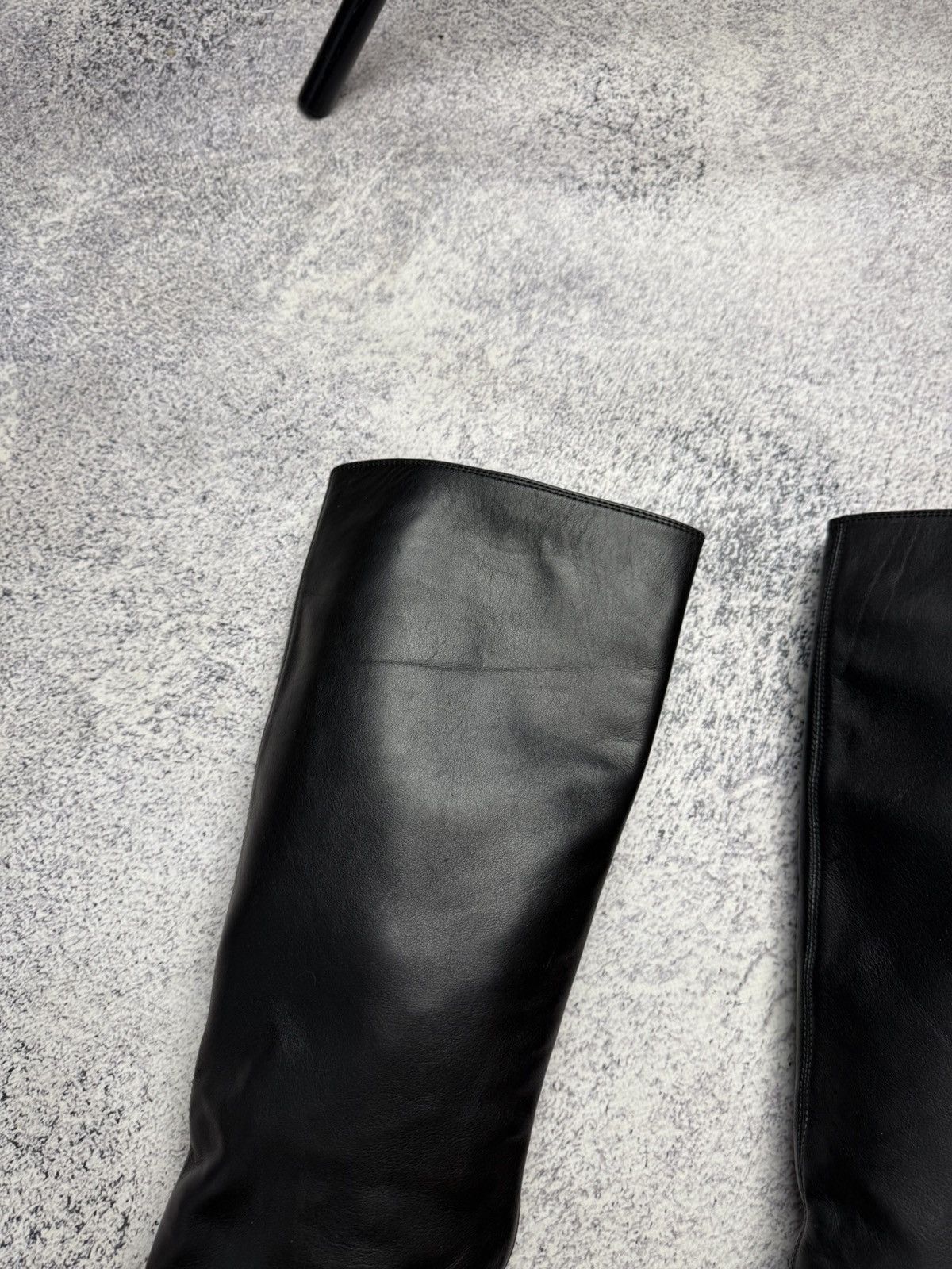 Sergio Rossi Sergio Rossi Black Leather Women's Boots Size US 10 / IT 40 - 5 Thumbnail