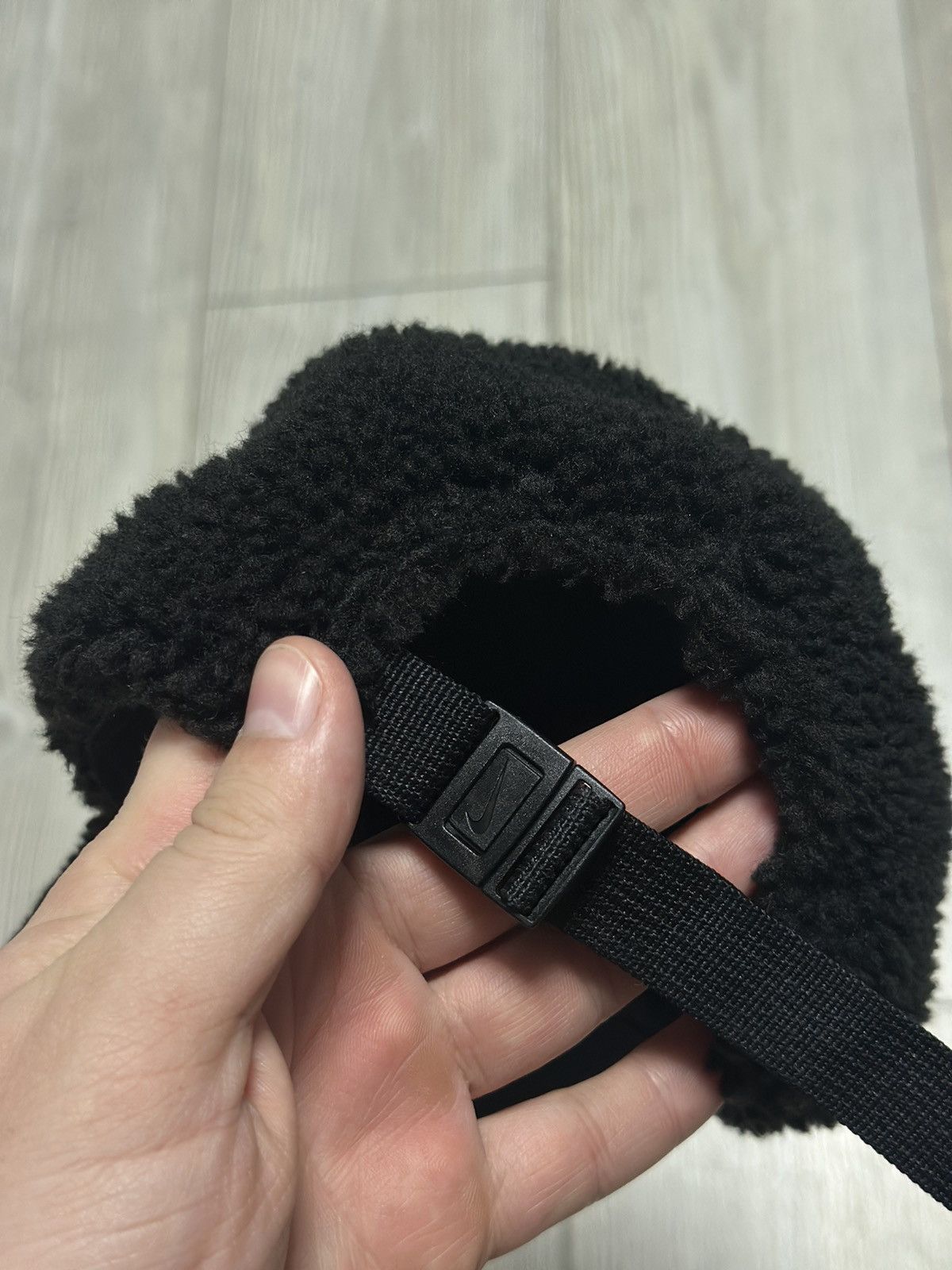 Nike Nike Sherpa Heritage86 Hat Cap Black Tan Swoosh Logo Teddy Size ONE SIZE - 3 Thumbnail