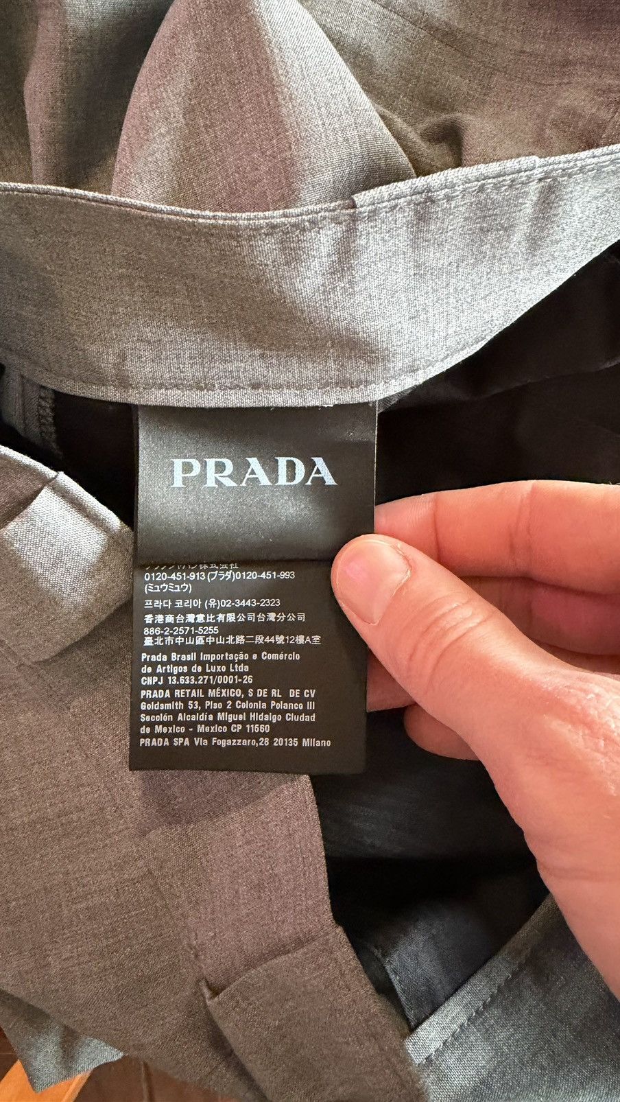 Prada S/S 24 Wide Leg Wool Work Pants Size US 32 / EU 48 - 4 Thumbnail