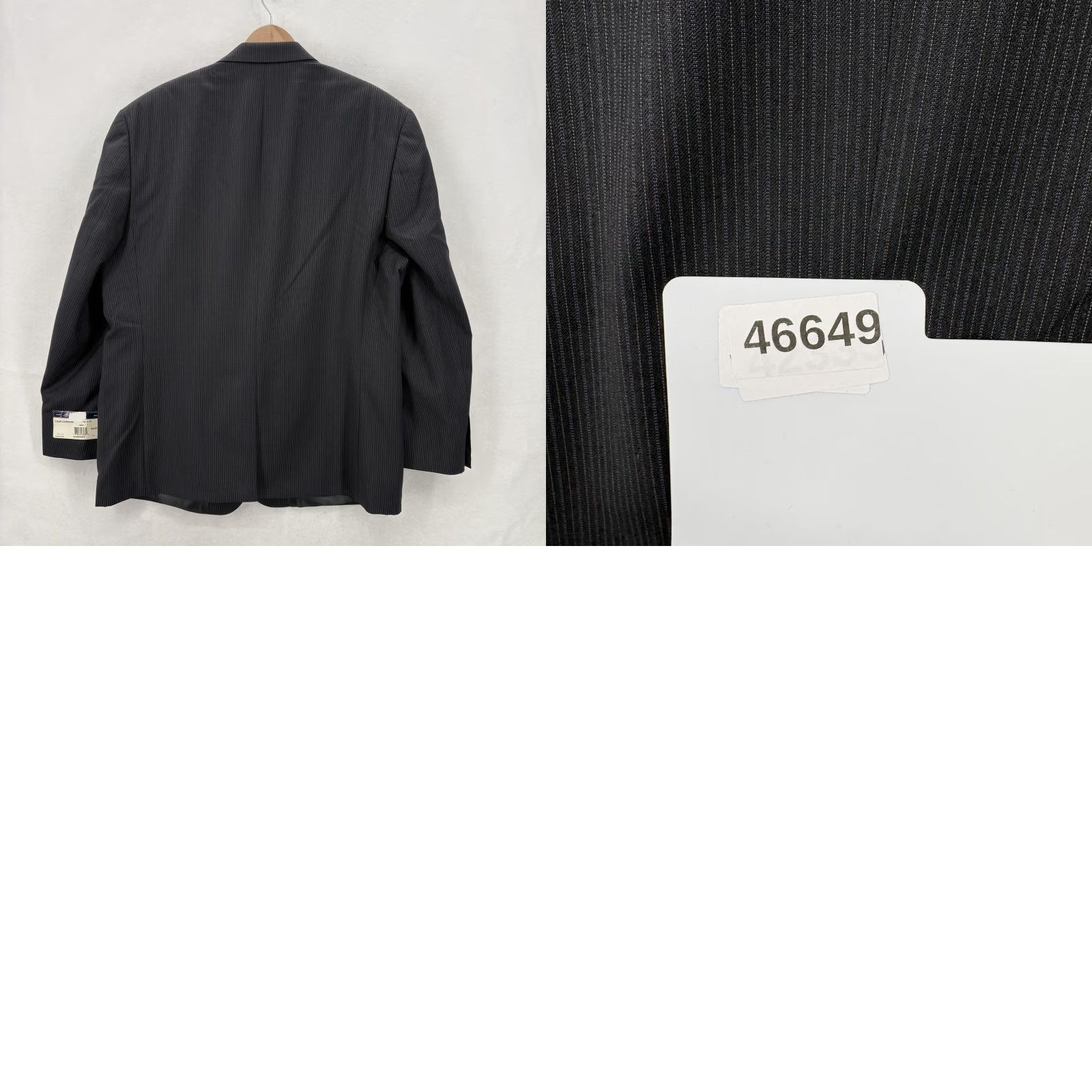 Chaps Chaps Suit Jacket Sport Coat Mens 44S Gray Pinstripe Wool Blend Two Button NWT Size 44R - 10 Thumbnail