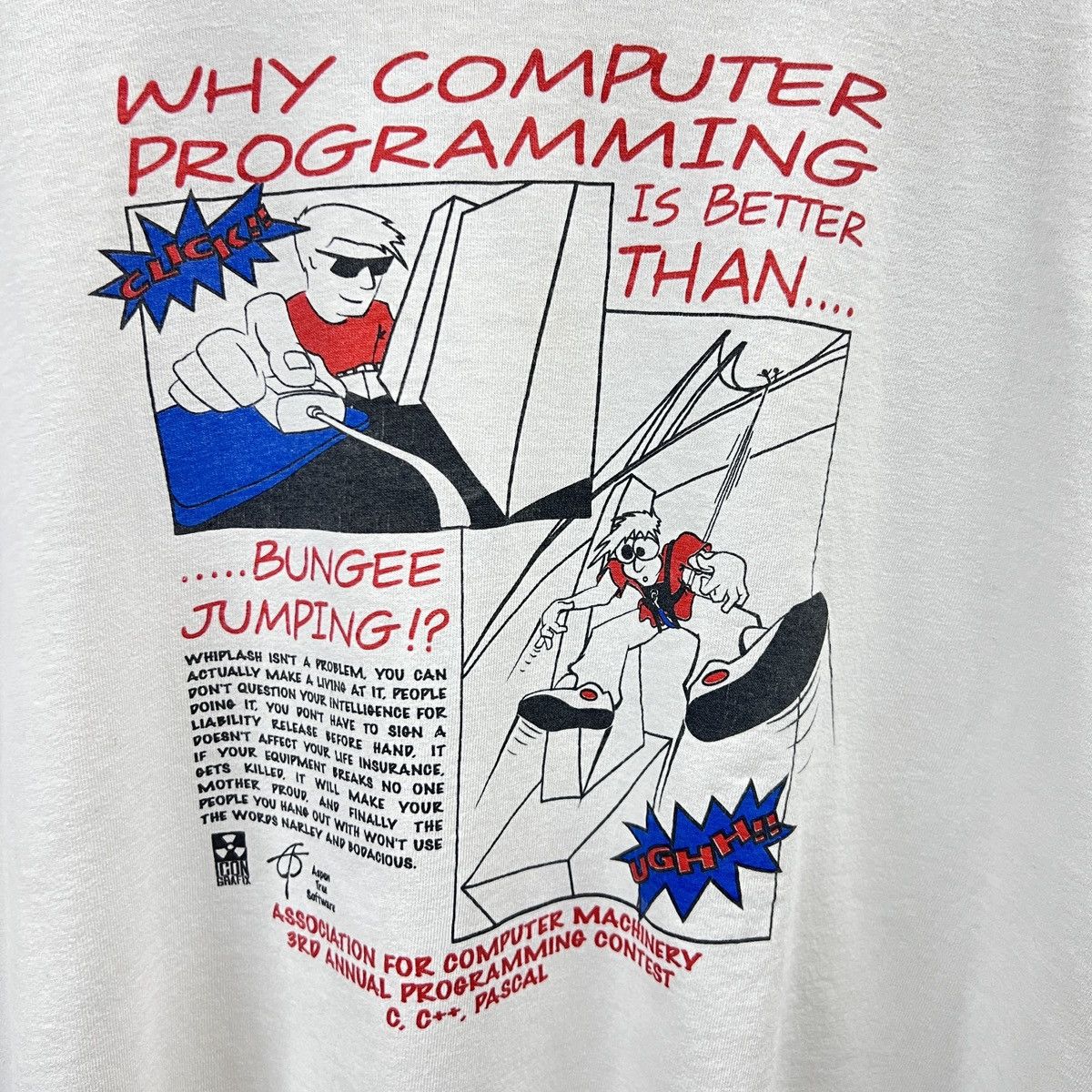 Microsoft VTG WHY COMPUTER BETTEN THAN SOFTWARE TEE SINGLE STITCH Size US XL / EU 56 / 4 - 3 Thumbnail