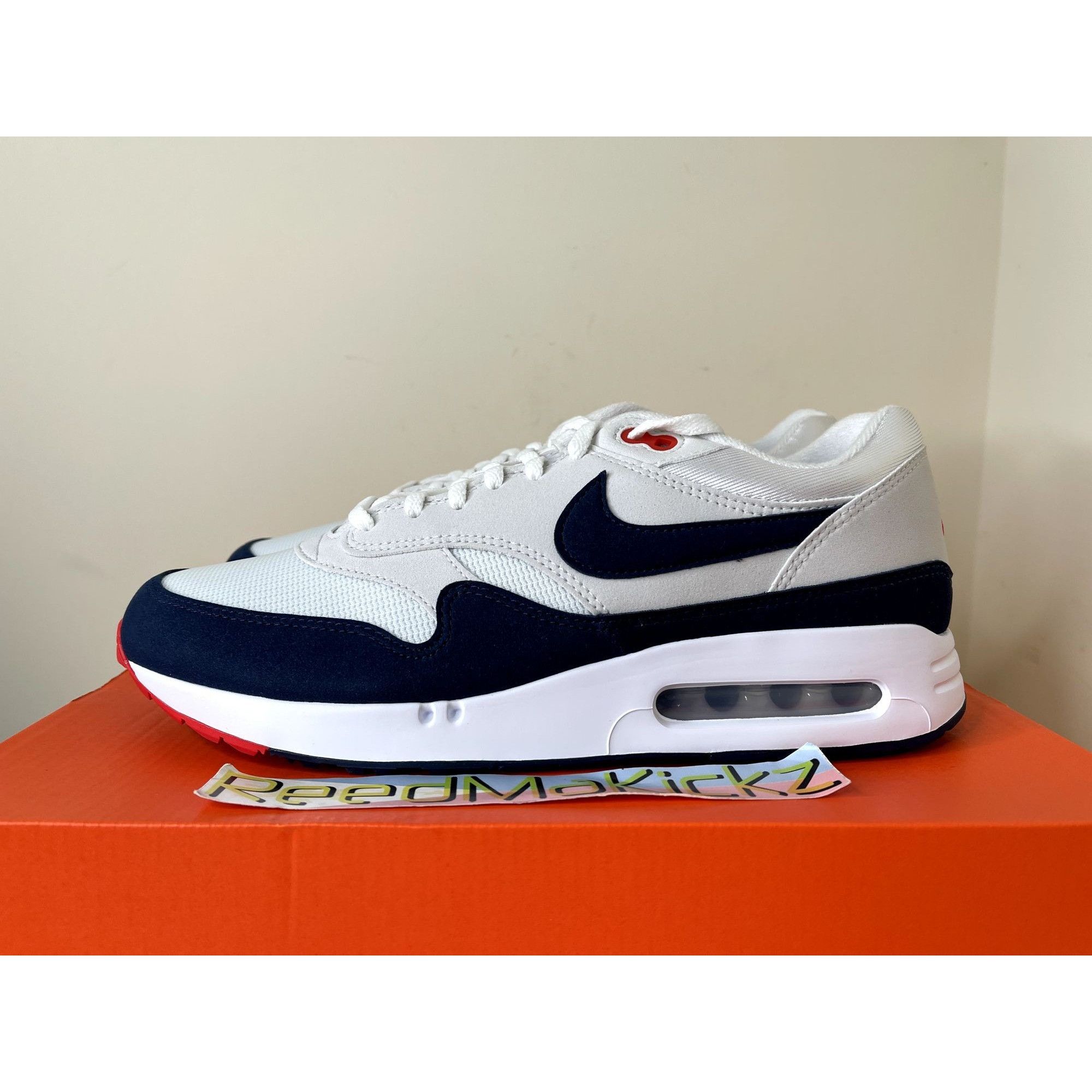 Nike Nike Air Max 1 '86 OG Golf White Obsidian Navy WOMENS 6.5us Size US 6.5 / IT 36.5 - 1 Thumbnail
