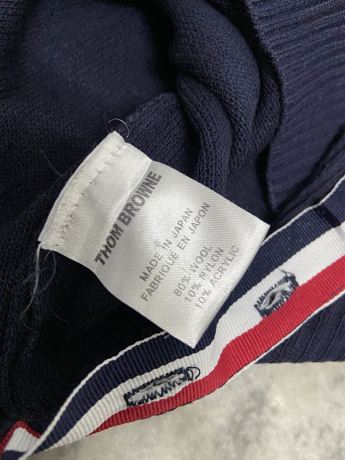 Thom Browne Thom Browne Navy Cashmere 4-bar Short Sleeve Tee Size US L / EU 52-54 / 3 - 8 Thumbnail