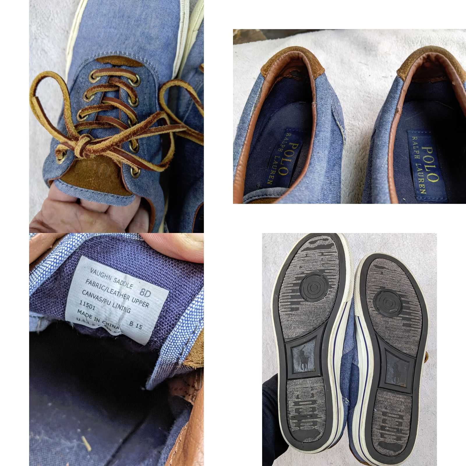 Ralph Lauren Polo Ralph Lauren Shoes Mens 8 D Vaughn Saddle Sneakers Blue Fabric Heritage 11501 Ralph Lauren Mens Shoes Size US M / EU 48-50 / 2 - 8 Thumbnail