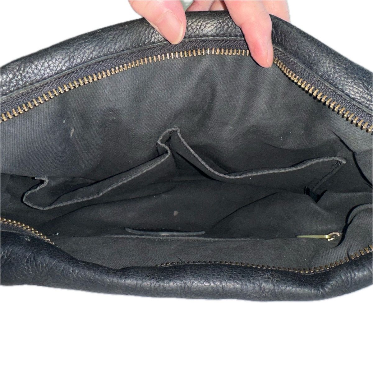 Fossil Fossil Black Pebbled Leather Crossbody Bag ZipTop Expandable Size ONE SIZE - 10 Thumbnail