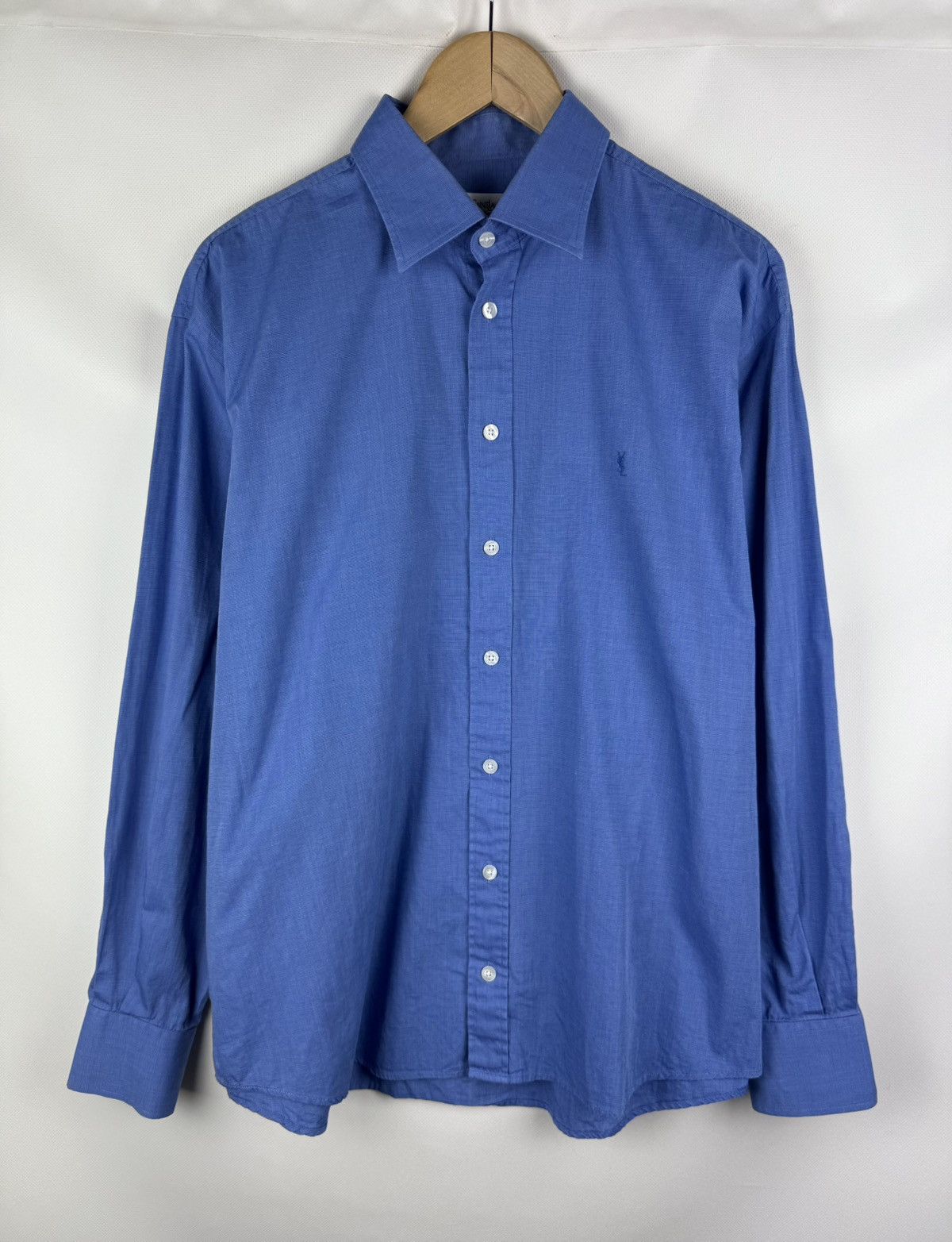 Yves Saint Laurent VTG 90s Yves Saint Laurent Men’s Long Sleeve Button Up Shirt Size US XL / EU 56 / 4 - 1 Thumbnail