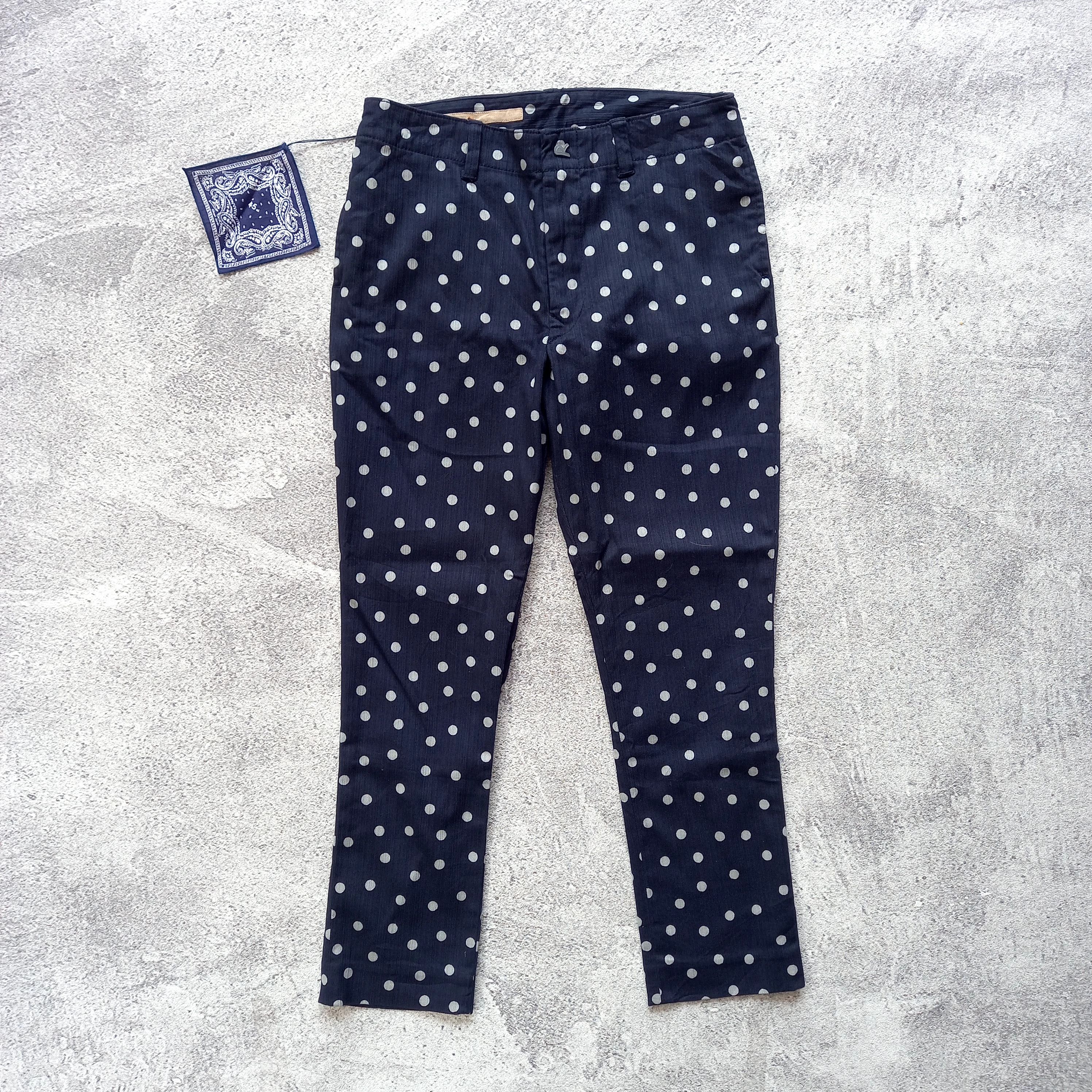 image of 45Rpm Polka Dot Pants in Navy, Women's (Size 29)