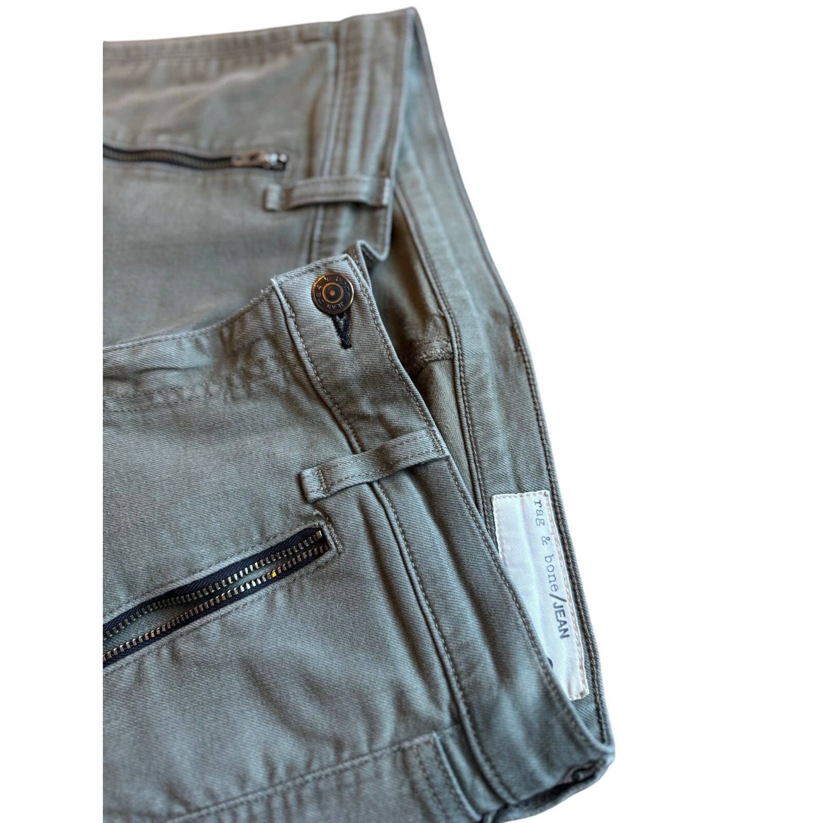 Rag & Bone Rag And Bone Army Olive Zipper Green Jeans Size 27" / US 4 / IT 40 - 6 Thumbnail