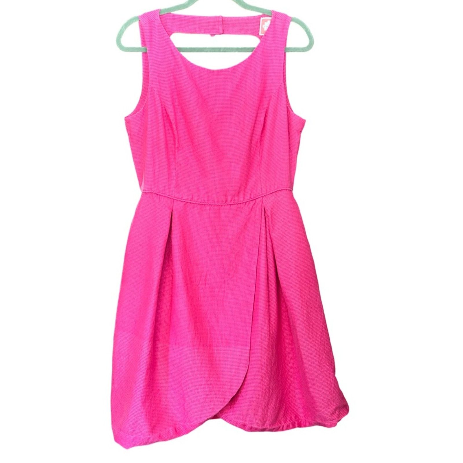 Other Jane Summers Pink Textured Silk And Cotton Mini Dress Size XL / US 12-14 / IT 48-50 - 2 Thumbnail