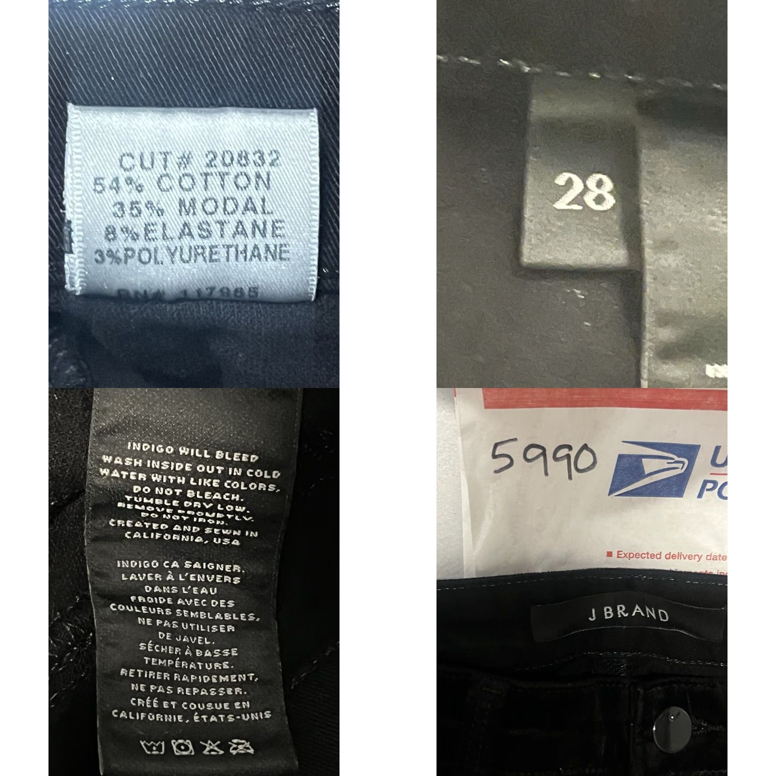J Brand JBrand Super Skinny Jeans Black 28 Women Velvety Denim Stretch 5-Pocket Regular Sliming Fall Winter Spring Urban Vintage No Size 28" / US 6 / IT 42 - 8 Thumbnail