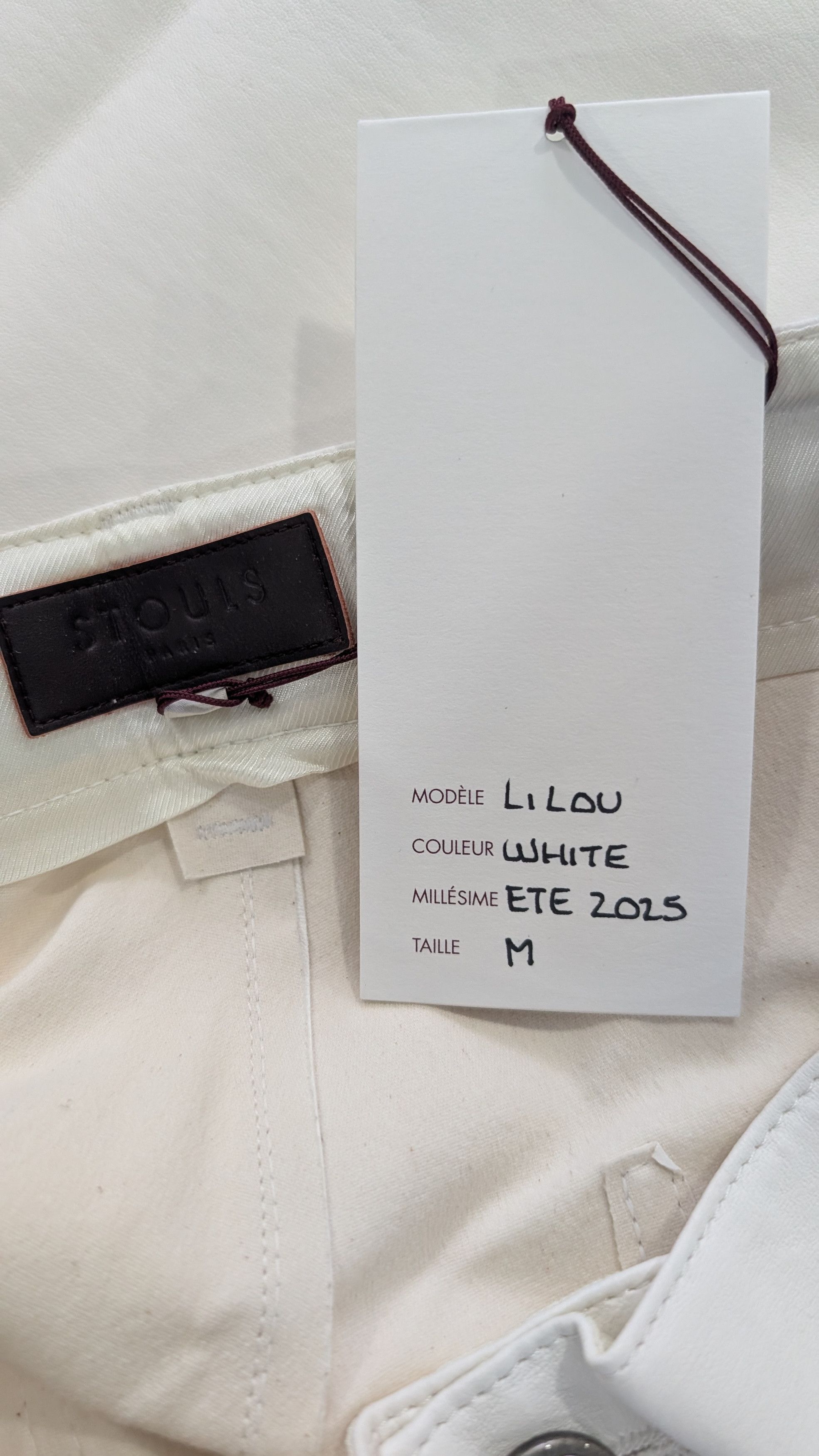 Other STOULS Paris Lilou White Lambskin Leather Pants Wide Leg Size 30" / US 8 / IT 44 - 5 Thumbnail