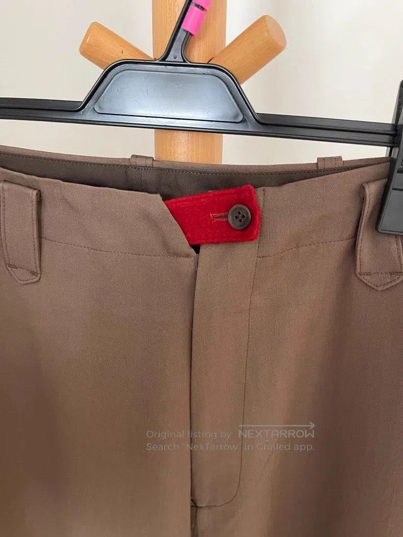Yohji Yamamoto Yohji Yamamoto Brown Red Detail Pants. Size US 28 / EU 44 - 2 Thumbnail