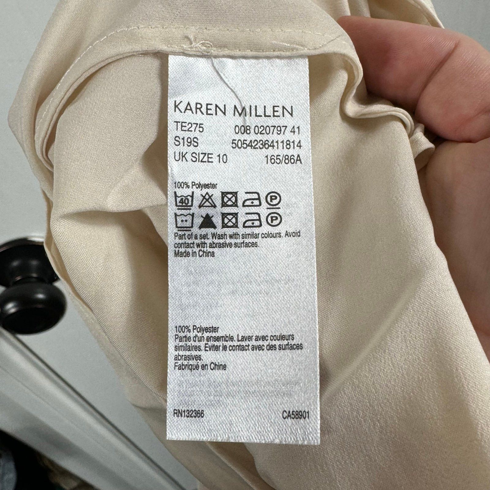 Karen Millen Karen Millen brown cream snake print ruffle trip high neck Size M / US 6-8 / IT 42-44 - 8 Thumbnail