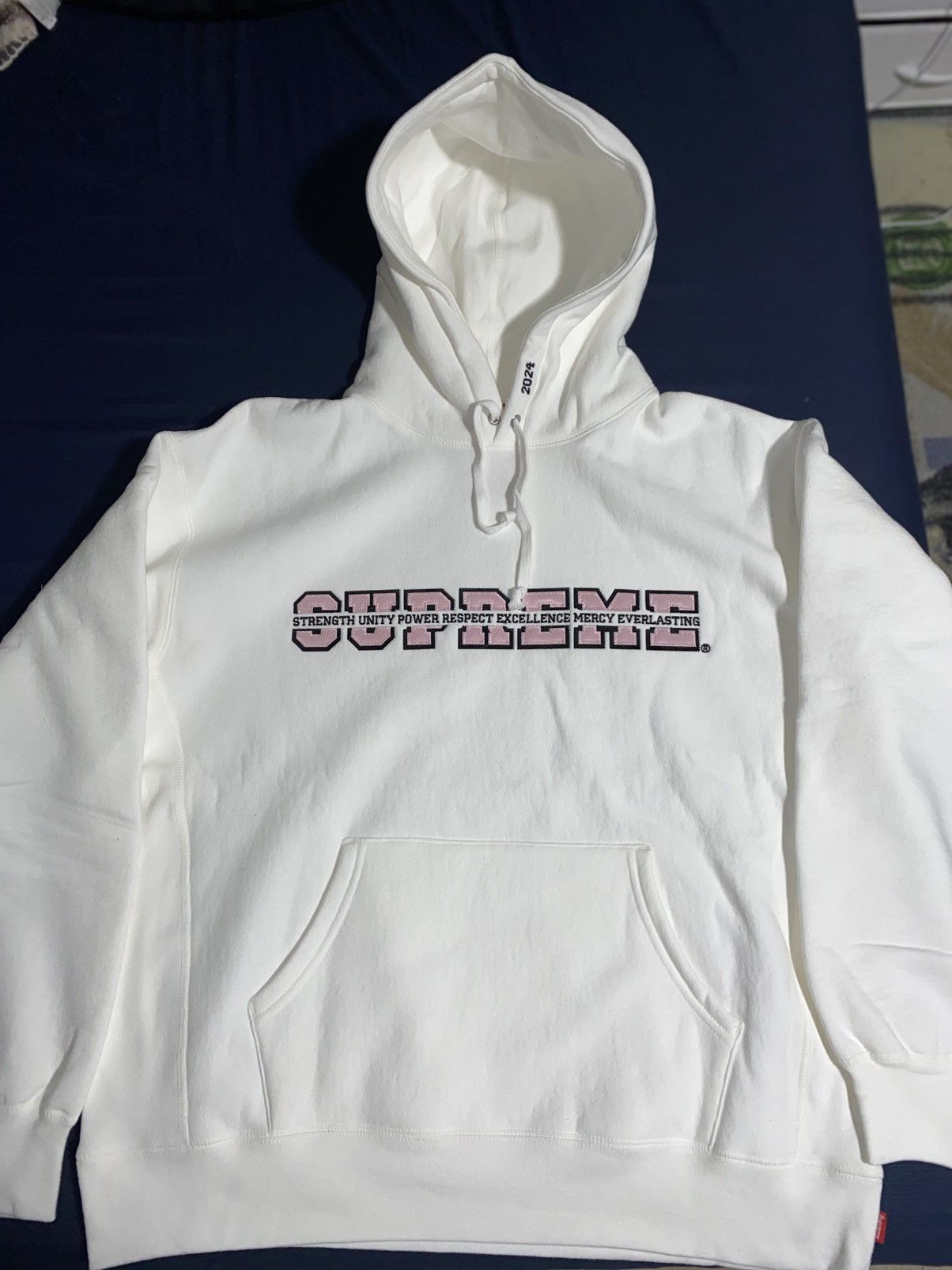 Supreme Supreme Collegiate Acronym Hooded Sweatshirt White L size 