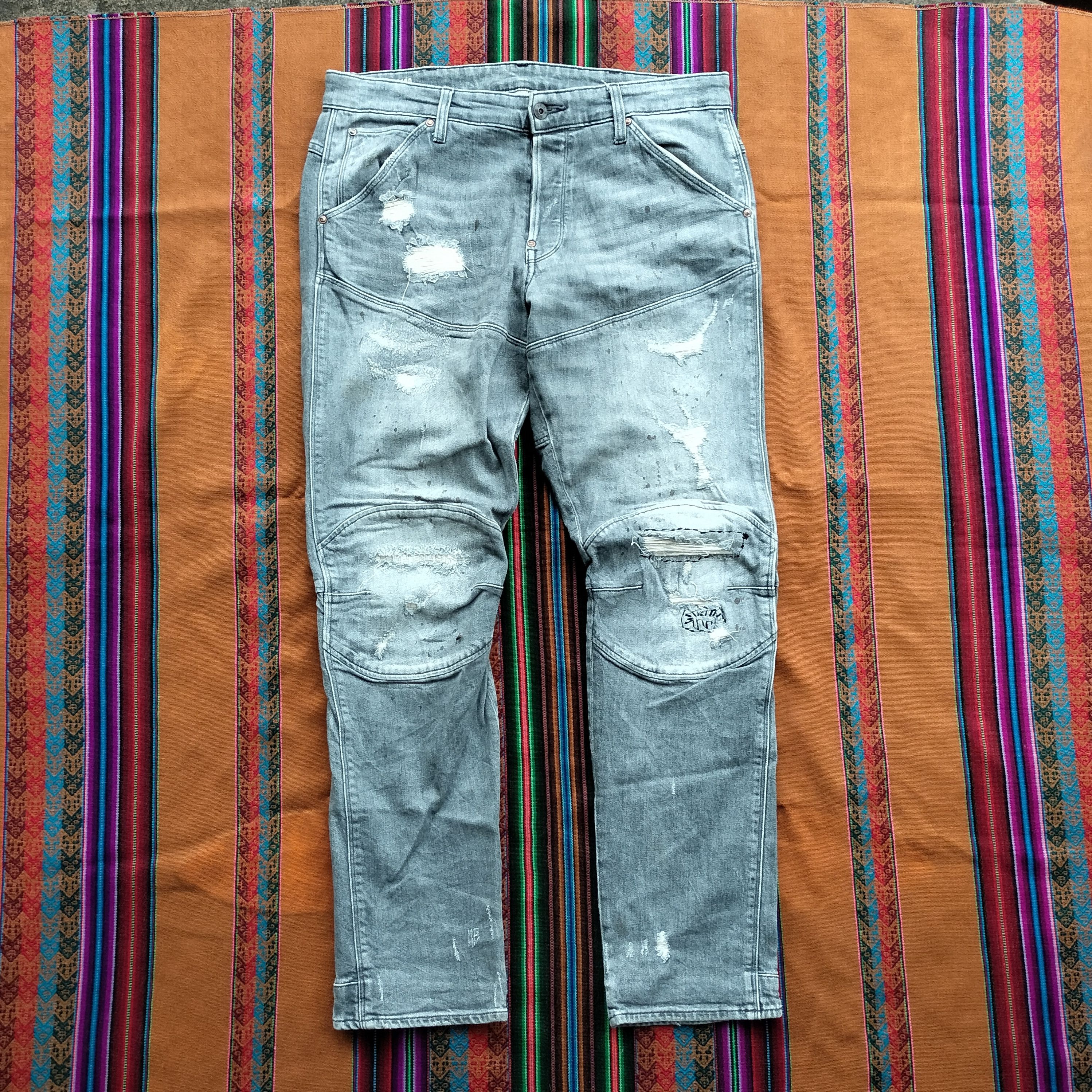 G-Star G Star raw 5620 3D tapered distressed denim Size US 34 / EU 50 - 1 Thumbnail