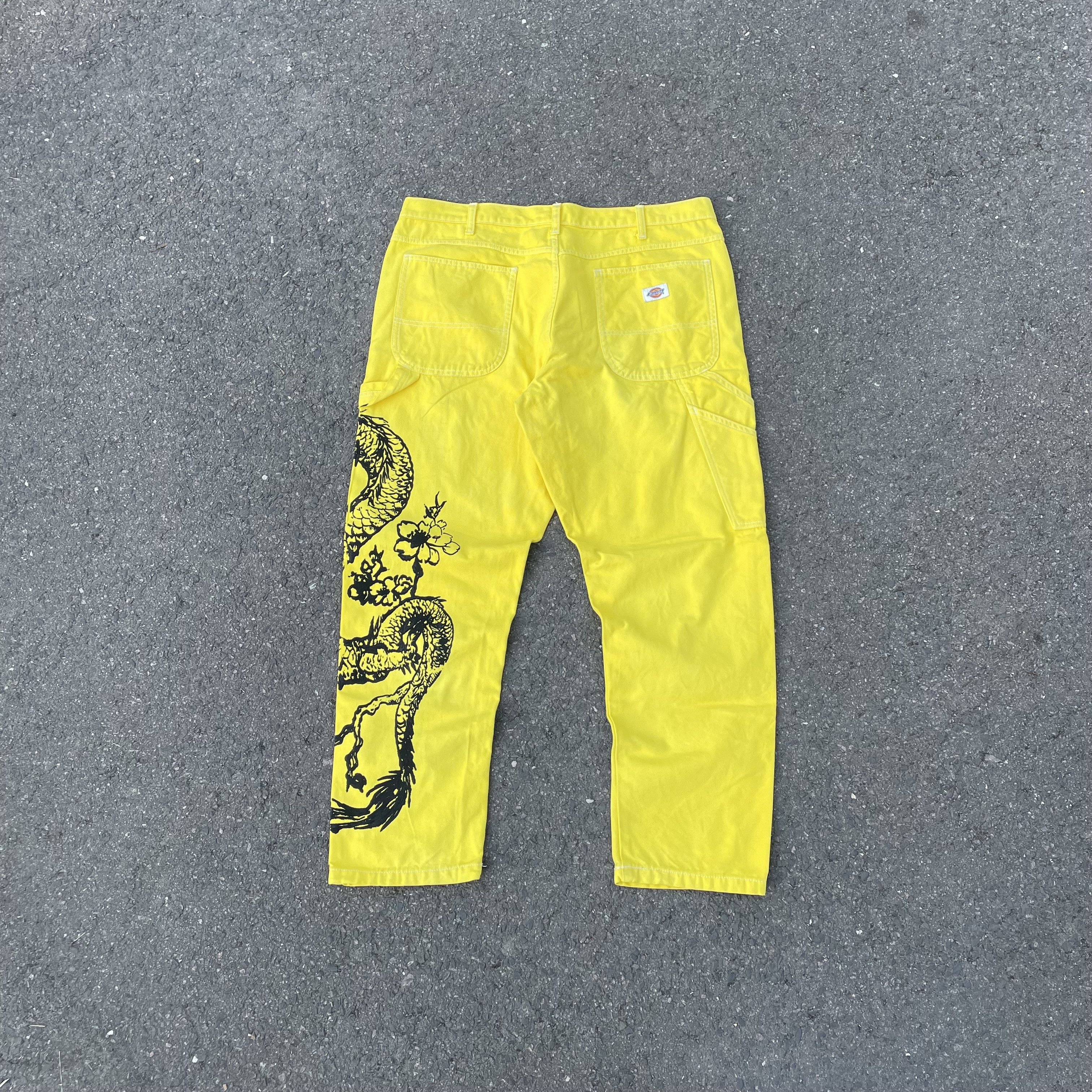 Dickies Dickies Custom Yellow Dragon Pants Graphic Bleach Wash Y2K Size US 38 / EU 54 - 13 Thumbnail
