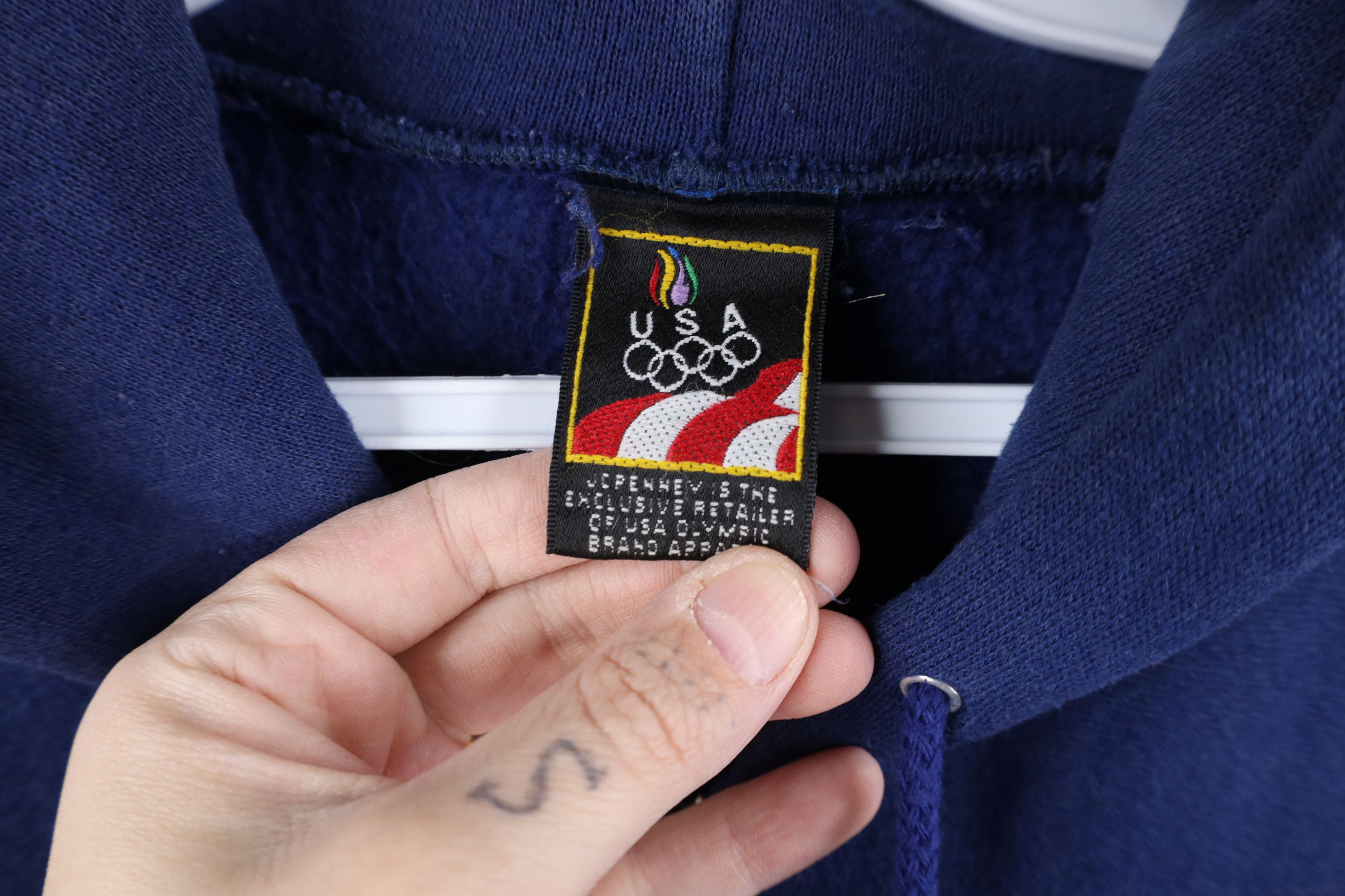 Vintage Vintage 90s USA Olympics Heavyweight Full Zip Hoodie USA Size US L / EU 52-54 / 3 - 9 Thumbnail
