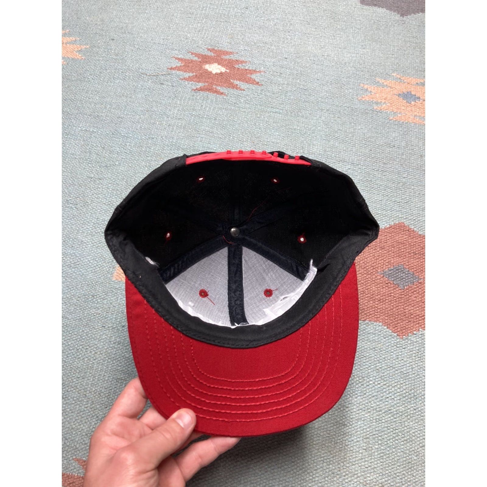 Vintage VINTAGE Snapback Hat Cap Wolverine Vinyl Siding Construction USA Snapback Adjustable Black Mens Spellout USA Size ONE SIZE - 6 Thumbnail