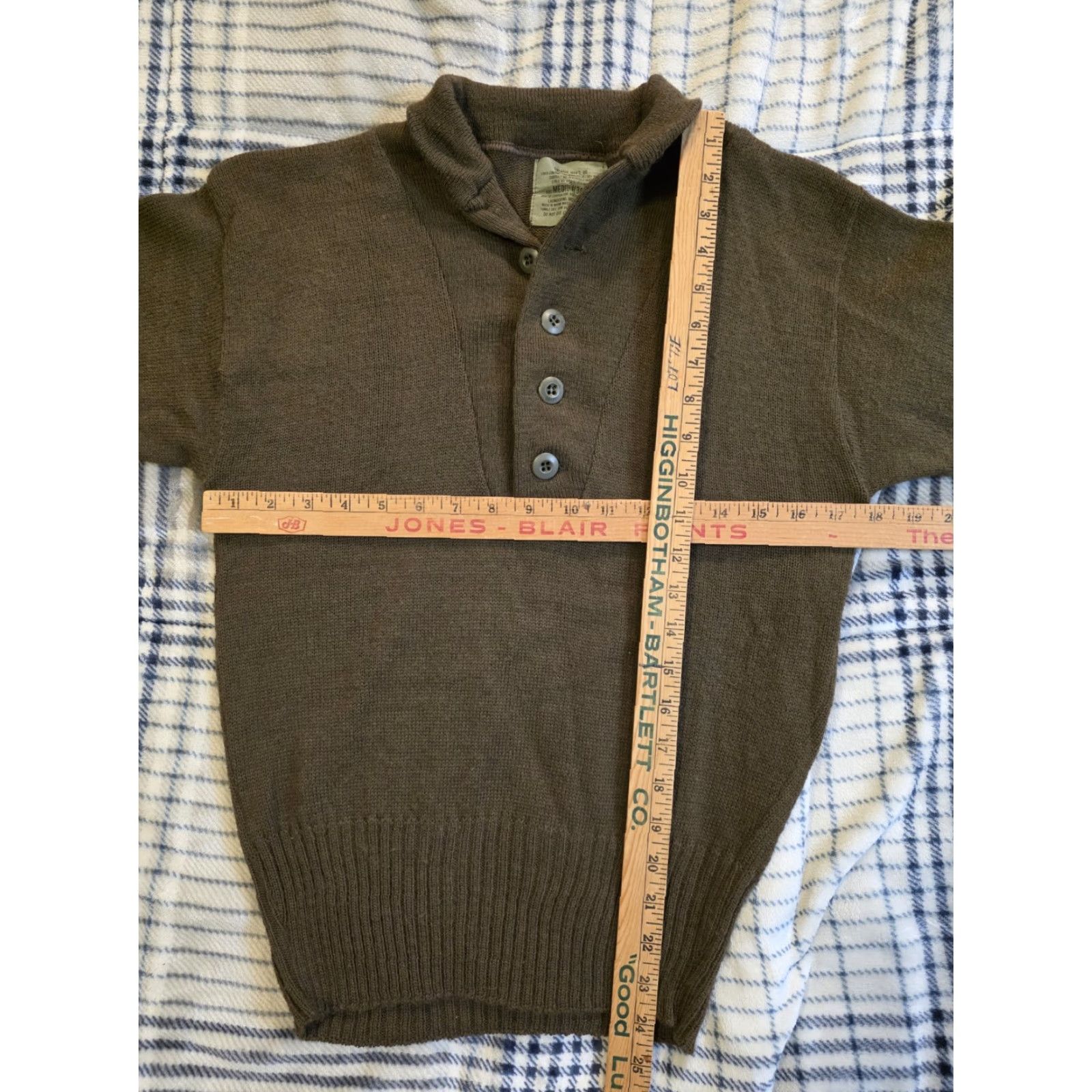 Vintage VINTAGE US Army Henley Sweater Wool Blend Men's Size Medium Brown 5 Button Mock Neck Slim Knit Long Sleeve Casual Workwear 80s Army USA Mens Size US M / EU 48-50 / 2 - 6 Thumbnail