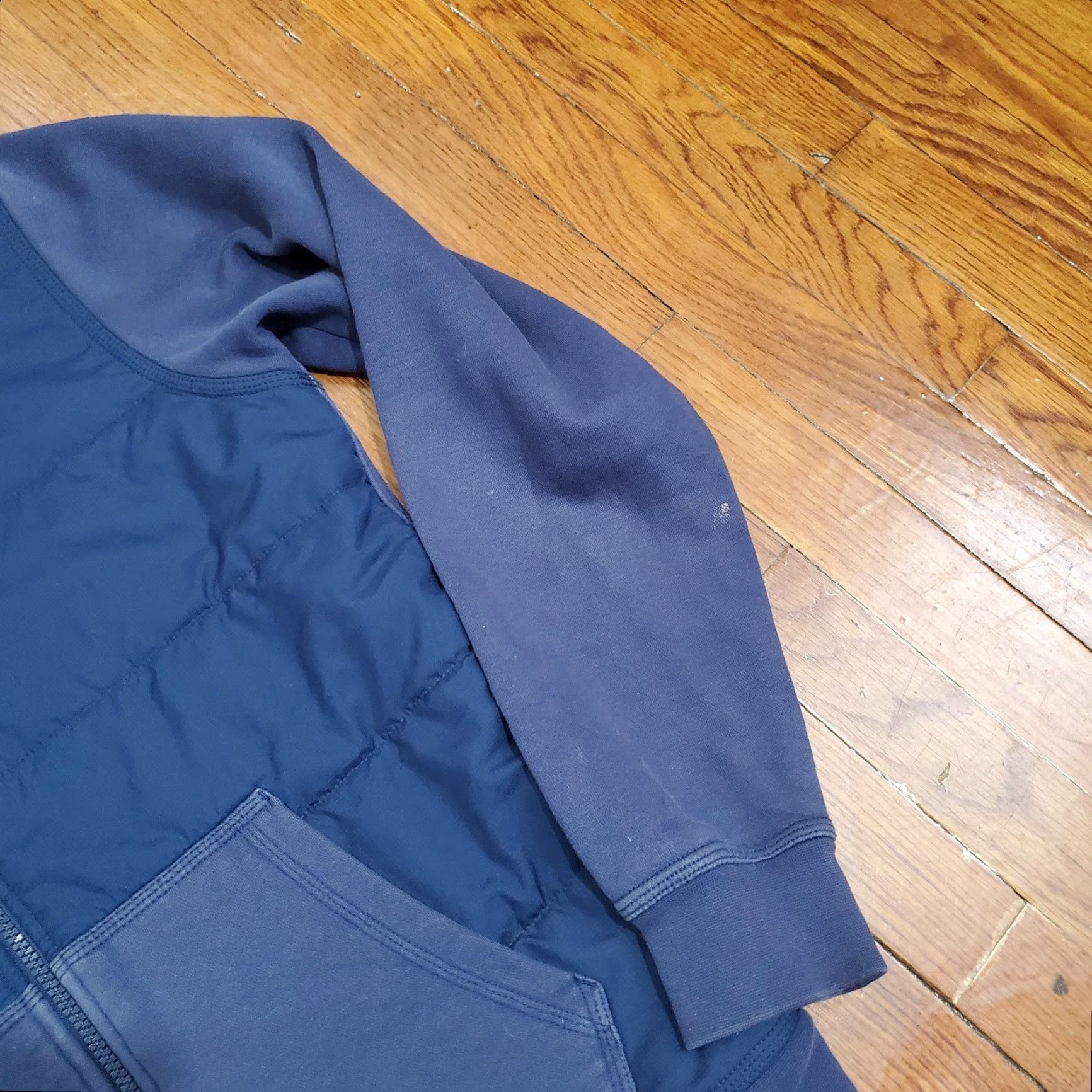 Nike Nike Jacket Hoodie Mens Small Blue Hooded Quilted Puffer Full Zip Sweatshirt Zip Front Pockets Fleece Size US S / EU 44-46 / 1 - 3 Thumbnail
