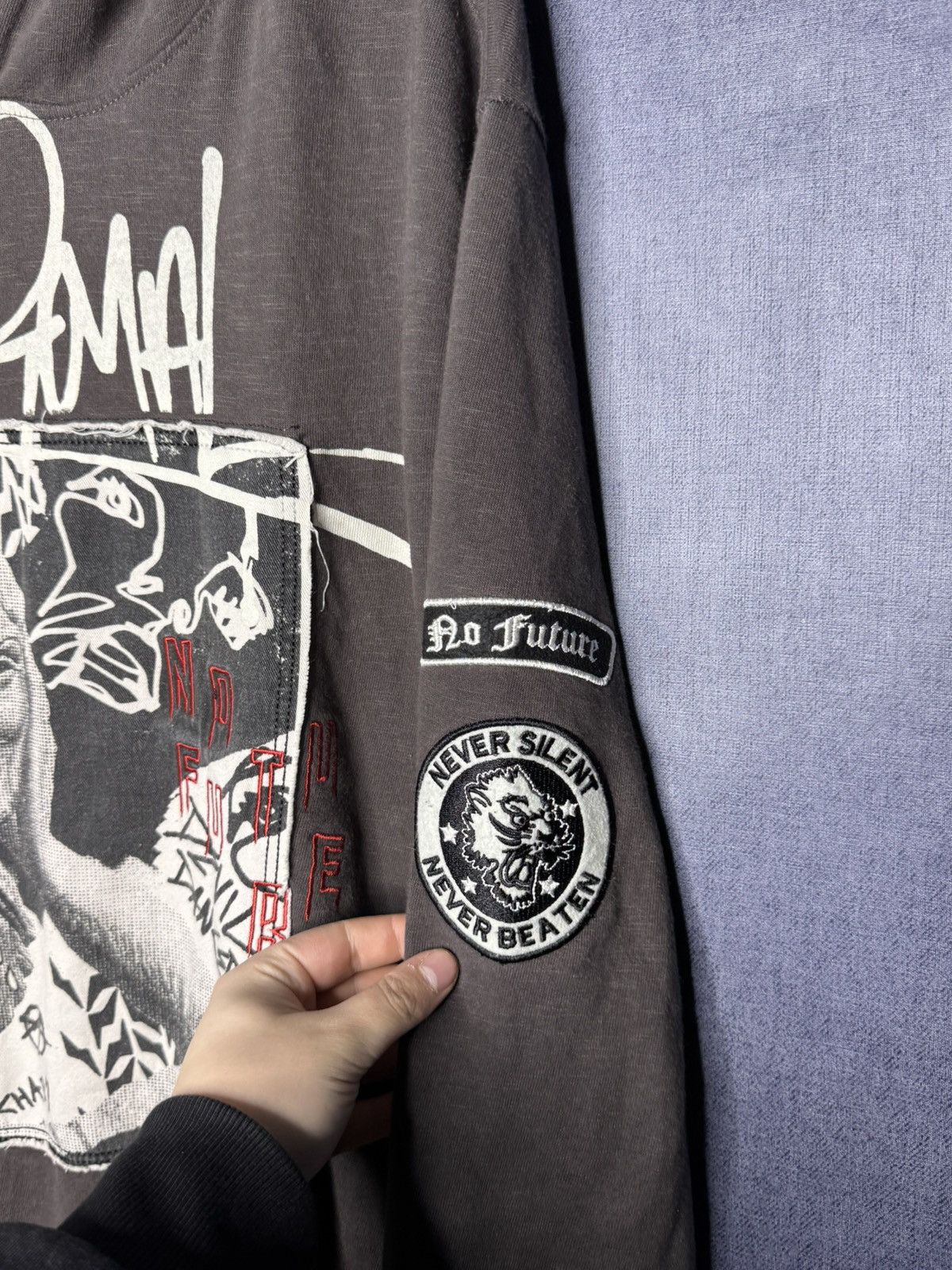 Other Punk Royal Graffiti Print Hoodie Distressed Y2K Avant Garde Size US L / EU 52-54 / 3 - 7 Thumbnail