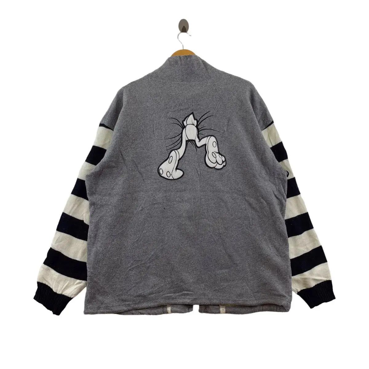 Vintage Vintage RABBIT CARTOON COMIC Striped Fleece Jacket Size XXL / US 16-18 / IT 52-54 - 2 Thumbnail