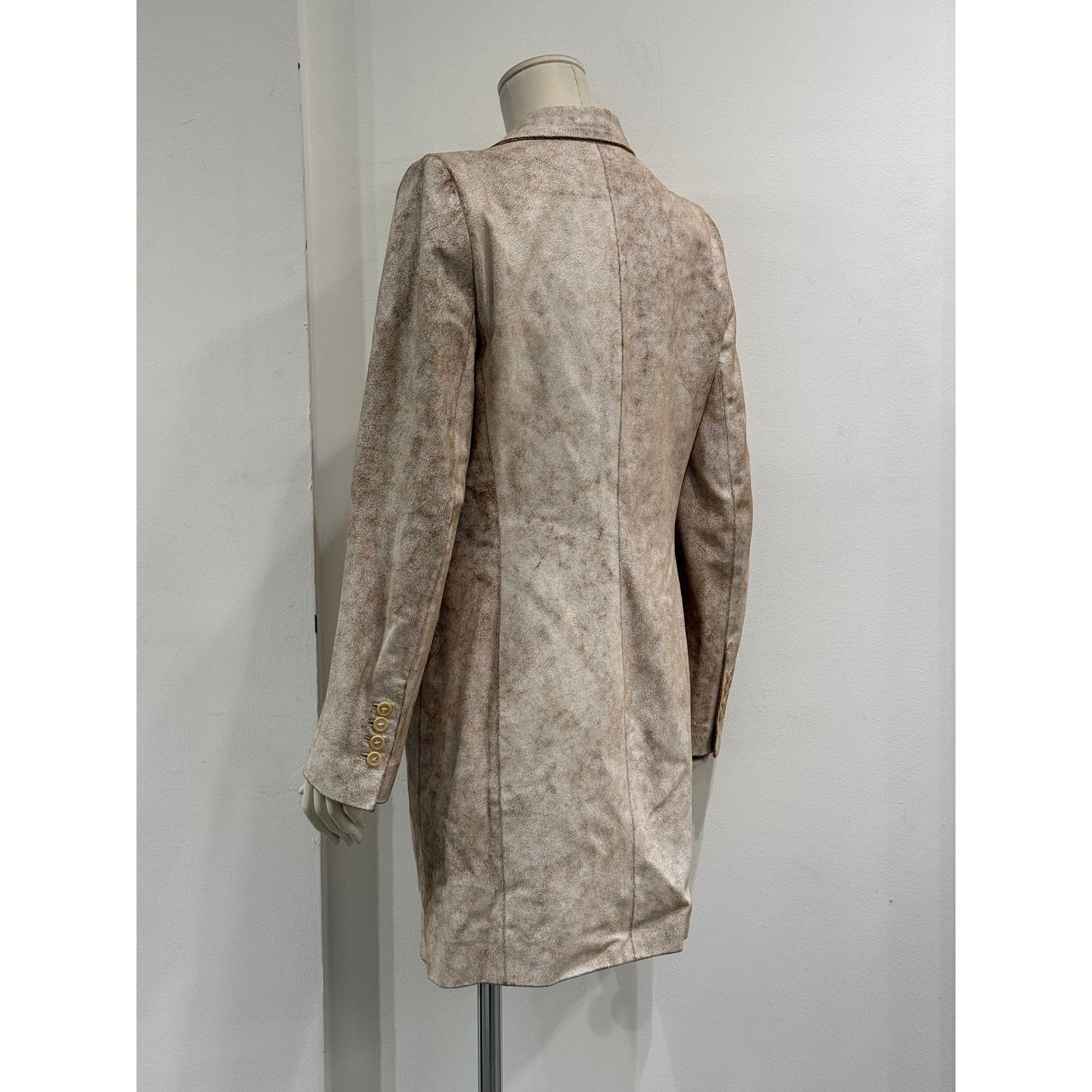 Ann Demeulemeester S/S2002 Ann Demeulemeester distressed cracked leather coat Size S / US 4 / IT 40 - 8 Thumbnail
