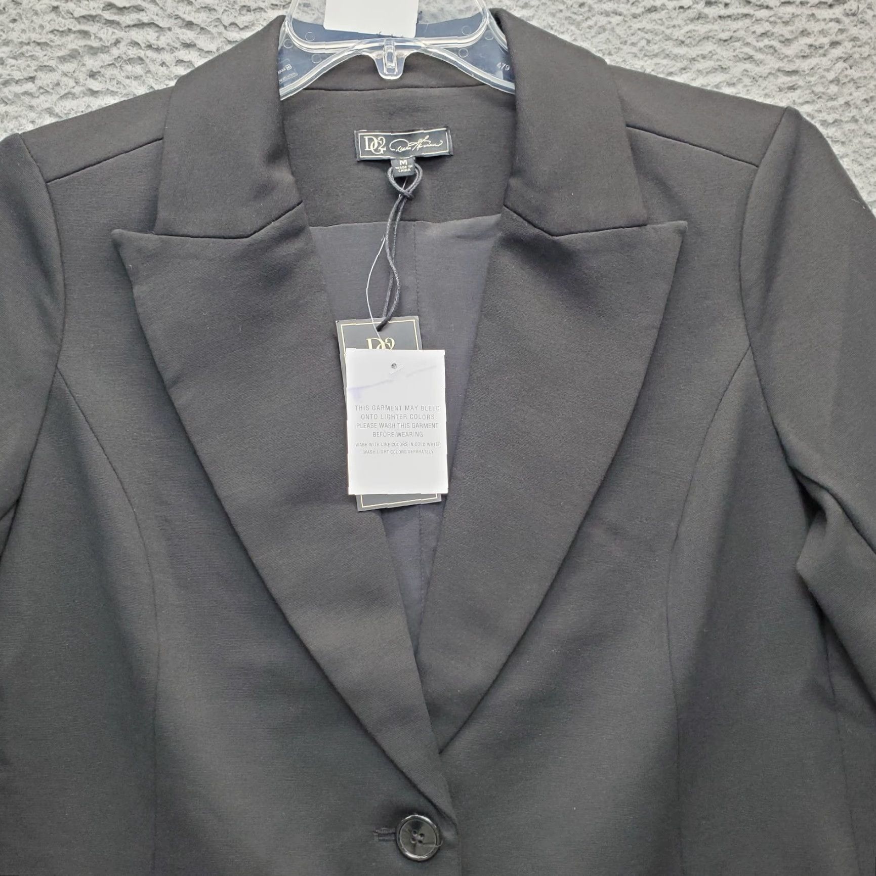 Vintage Diane Gilman Blazer Jacket Womens M Black Single Breasted Peak Lapel - DG2 Shirt Blazer Womens M Black Plaid Casual Size M / US 6-8 / IT 42-44 - 4 Thumbnail