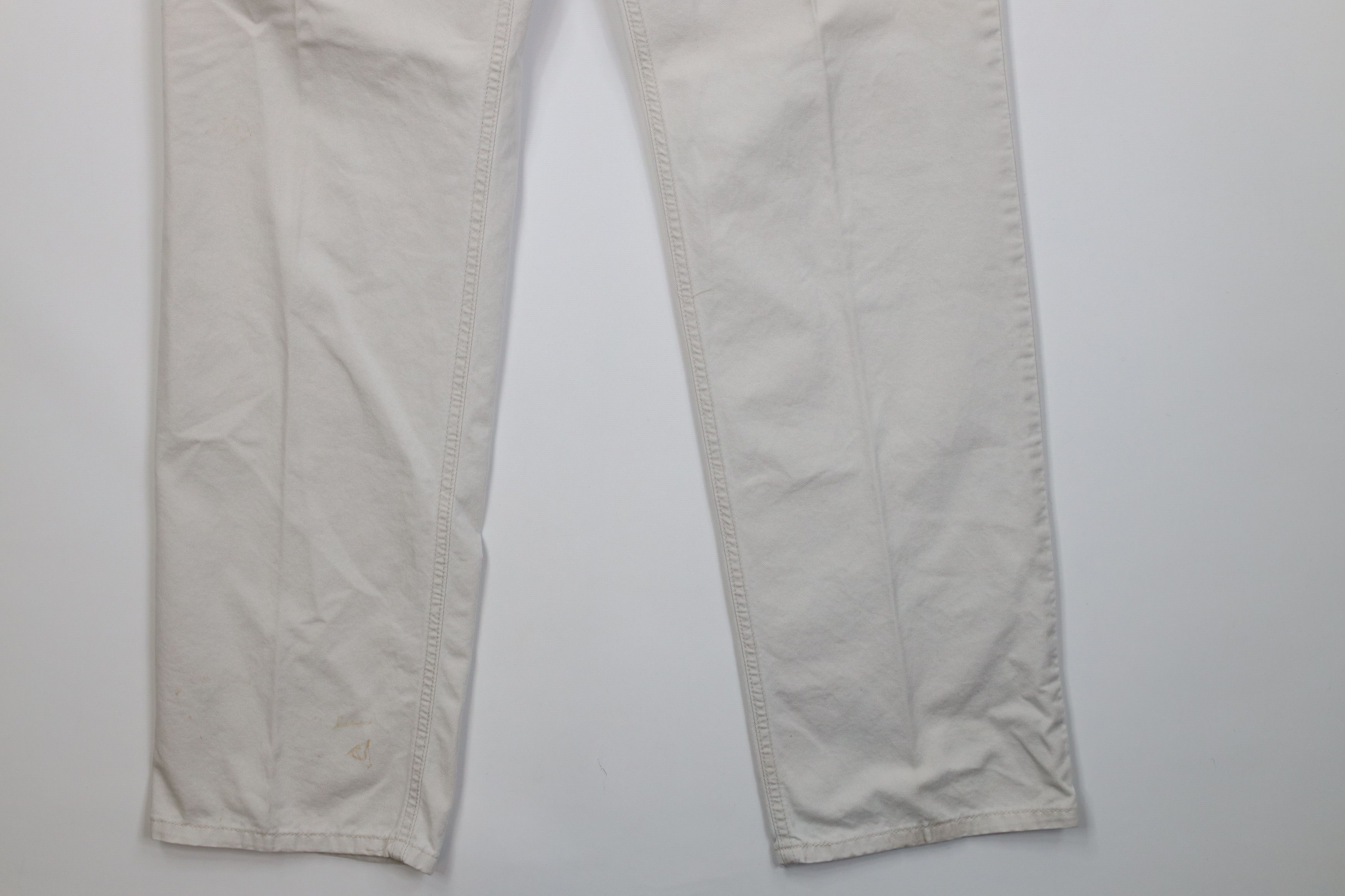 Ralph Lauren Vintage 90s Ralph Lauren Spell Out Straight Leg Pants Beige Size 32" / US 10 / IT 46 - 5 Thumbnail