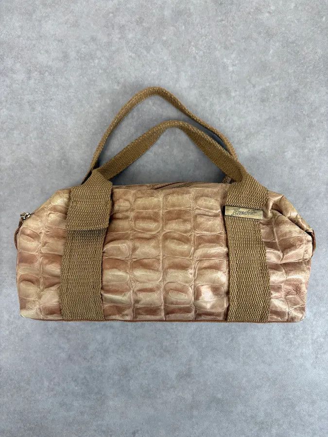 Roberto Cavalli Roberto Cavalli Beige Crocodile Effect Bag Size ONE SIZE - 4 Thumbnail