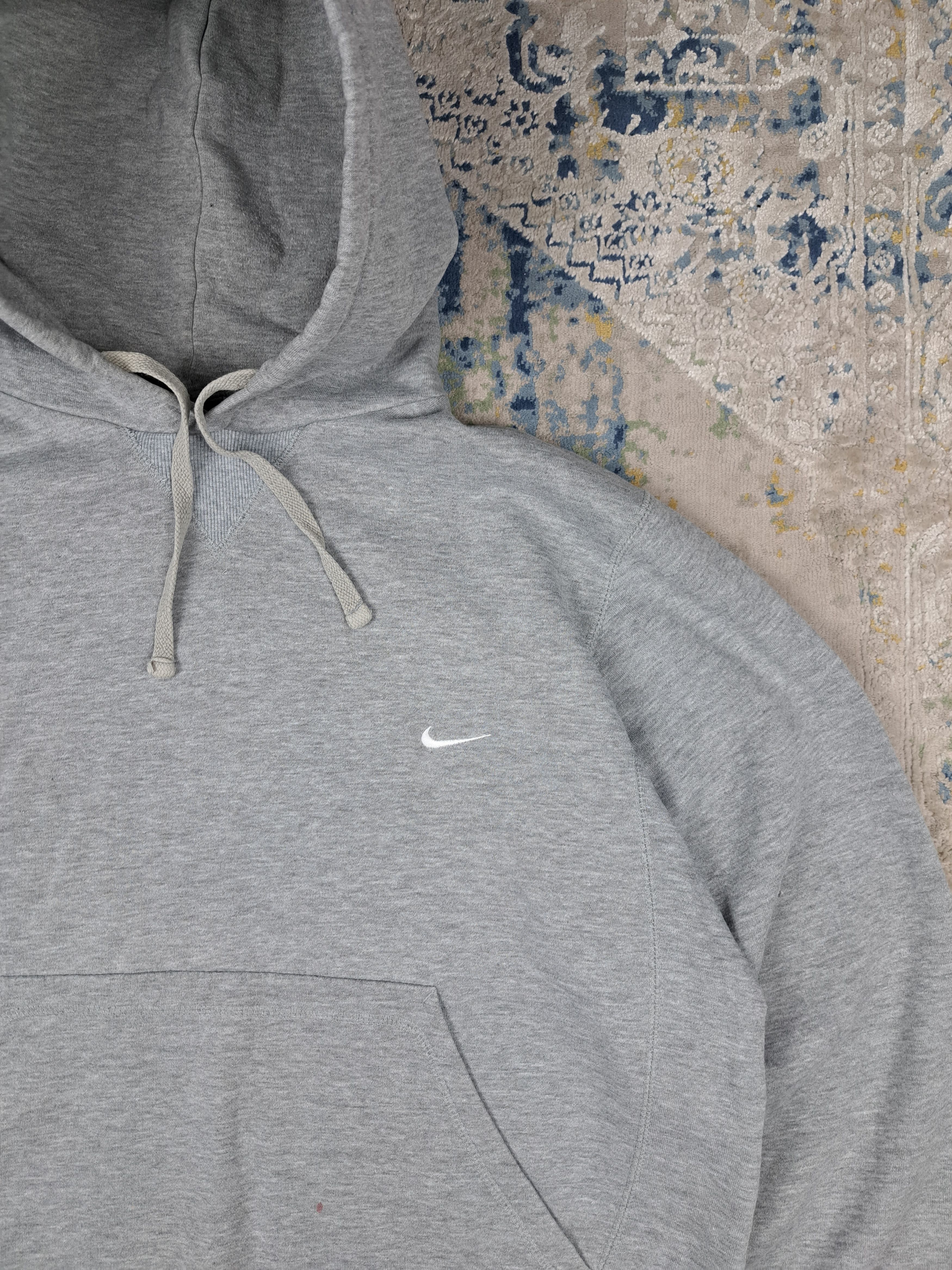 Nike VTG 00s Nike Mini Swoosh Boxy Basic Hoodie y2k Grey Size US L / EU 52-54 / 3 - 2 Thumbnail