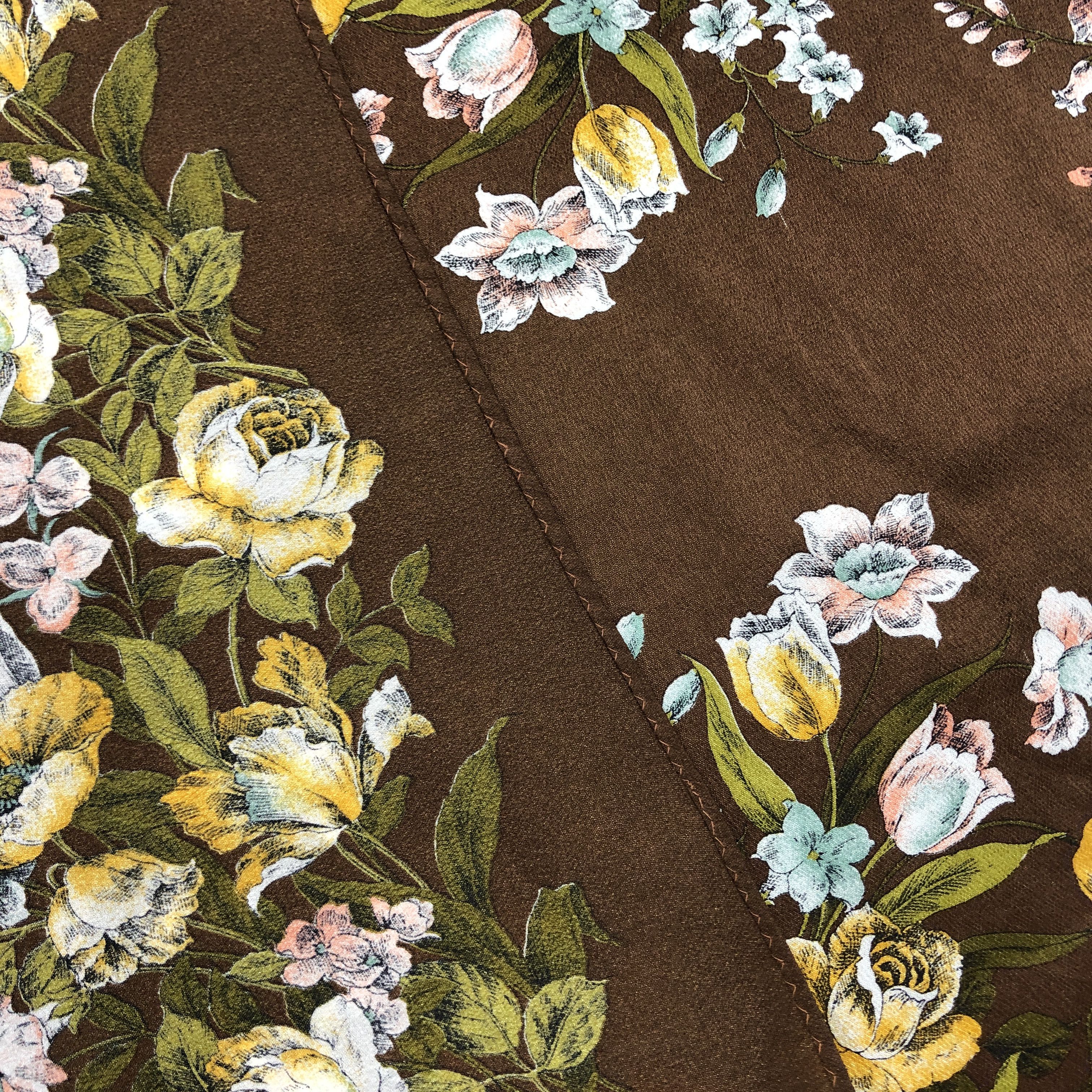 Japanese Brand Vintage Square Scarf Twill Stole Wraps Scarves - GF60005 Size ONE SIZE - 6 Thumbnail