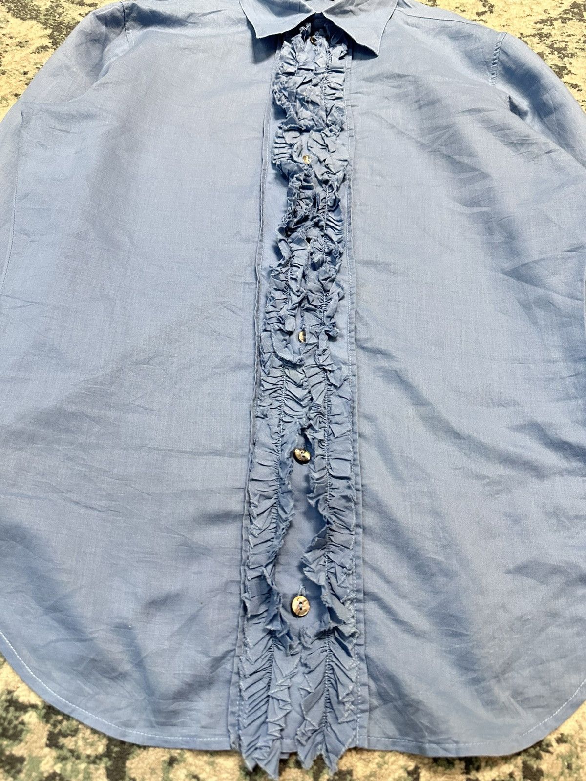 Jean Paul Gaultier SS99 Jean Paul Gaultier Double Button Ruffle Button Shirt Size US M / EU 48-50 / 2 - 7 Thumbnail