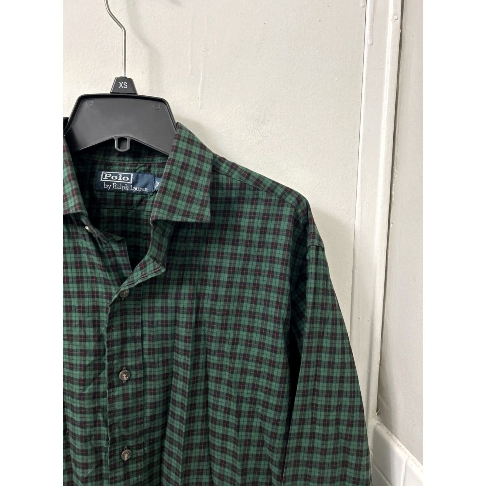 Polo Ralph Lauren Polo Ralph Lauren Shirt Mens M Green Black Plaid Gingham Button-Down L/S Regular Fit, Button Front Size US M / EU 48-50 / 2 - 4 Thumbnail