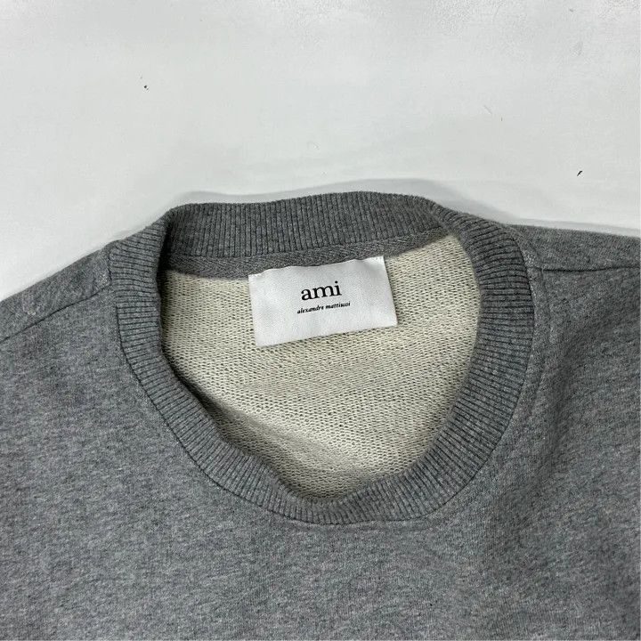 AMI AMIPARIS FW22 Gray Heart Embroidered Sweatshirt -2507 Size US L / EU 52-54 / 3 - 5 Thumbnail