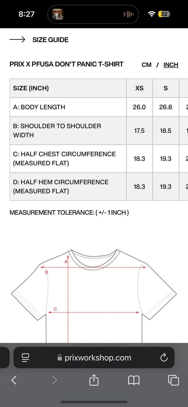PRIX WORKSHOP × Phix Clothing PRIX X PFUSA DON'T PANIC T-SHIRT Size US S / EU 44-46 / 1 - 3 Thumbnail