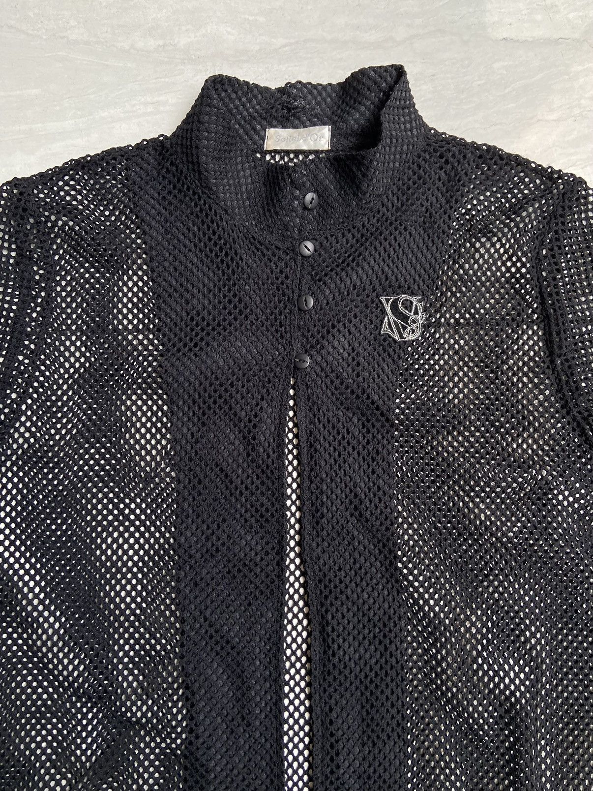 Designer × Japanese Brand SOLIEL D’OR Black Mesh T-shirt Size US M / EU 48-50 / 2 - 3 Thumbnail
