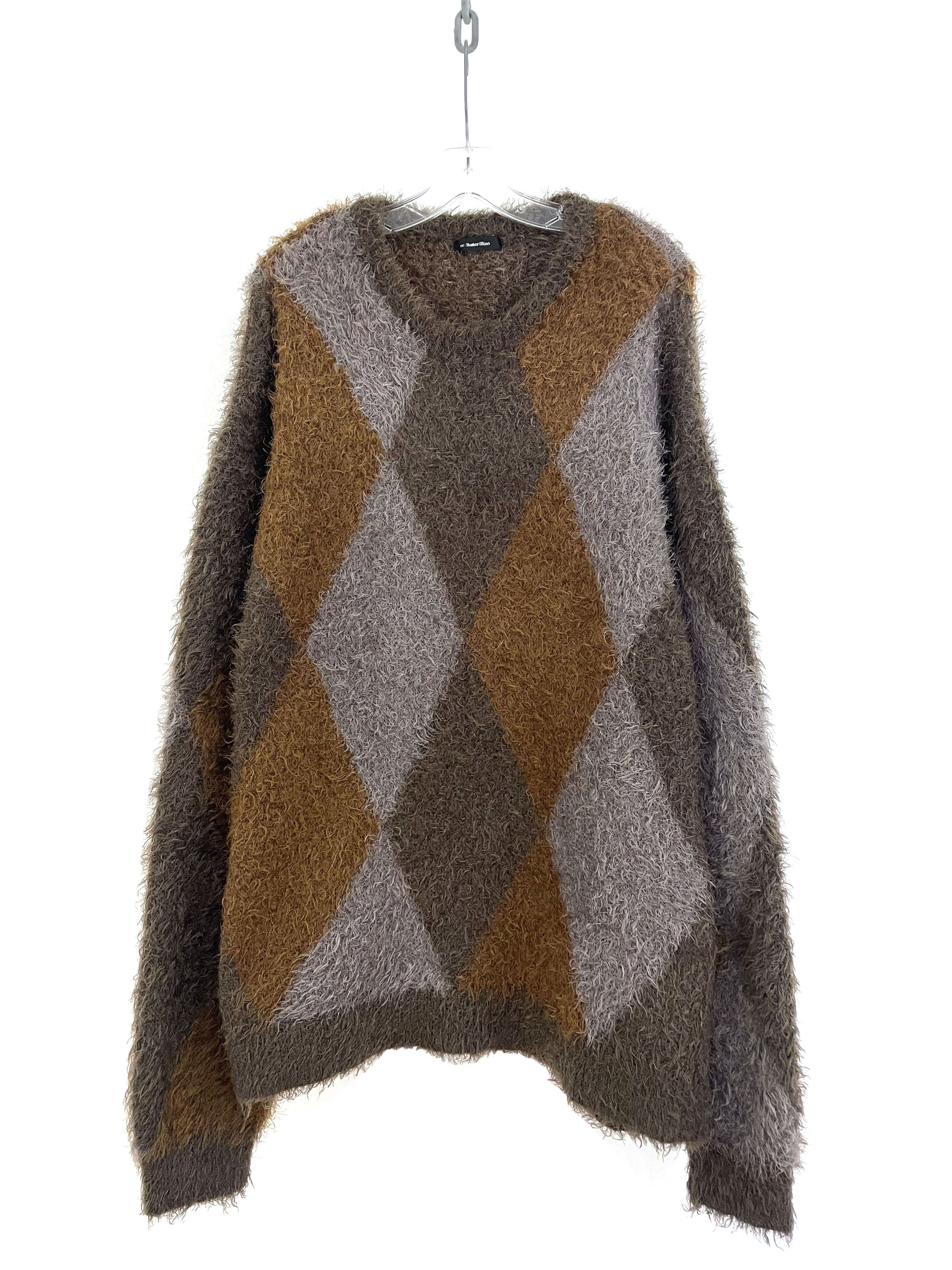 Number (N)ine Fuzzy Argyle Sweater Size US L / EU 52-54 / 3 - 1 Thumbnail