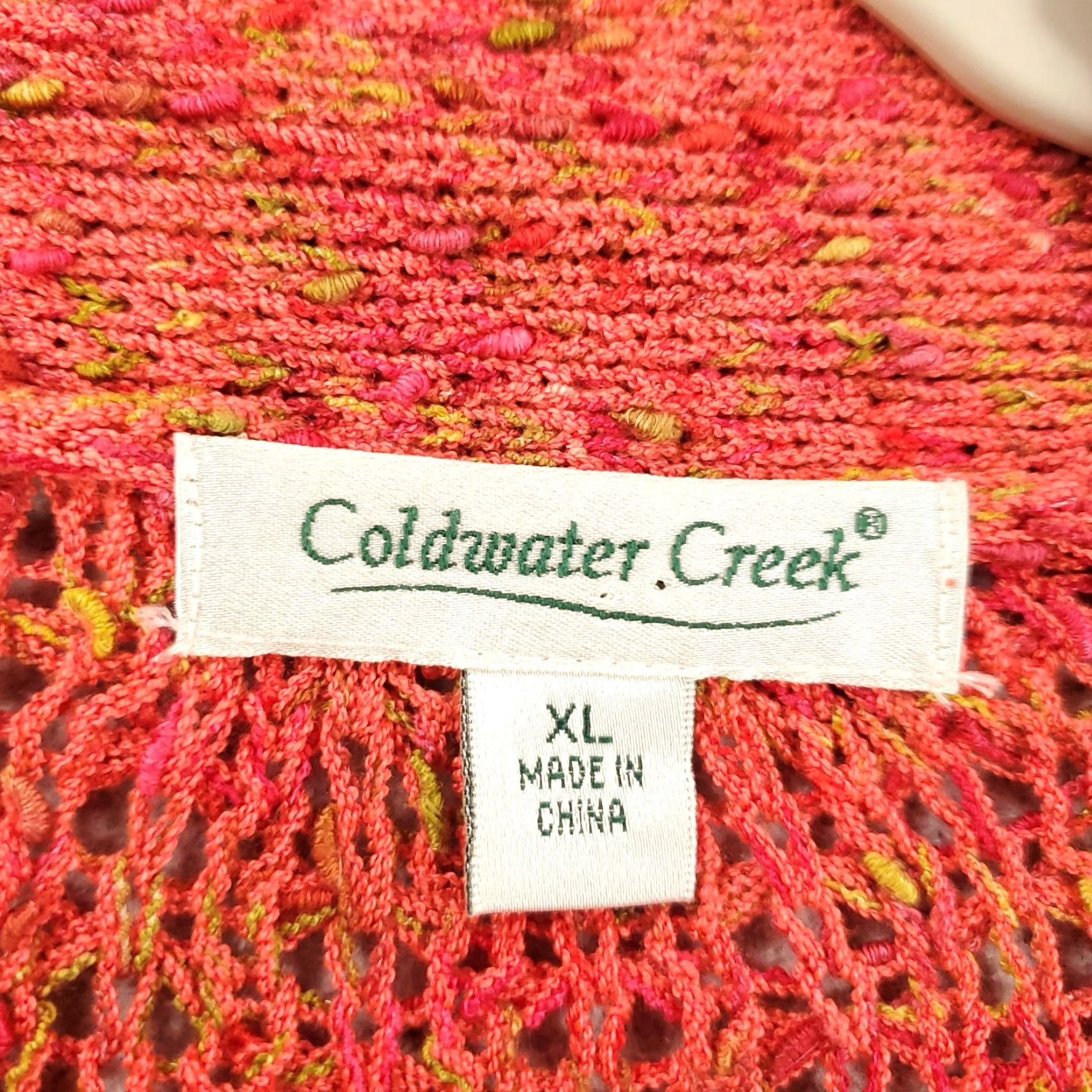 Coldwater Creek Coldwater Creek Sweater Cardigan XL Orange Peach Speckled Button Up Womens Size XL / US 12-14 / IT 48-50 - 5 Thumbnail