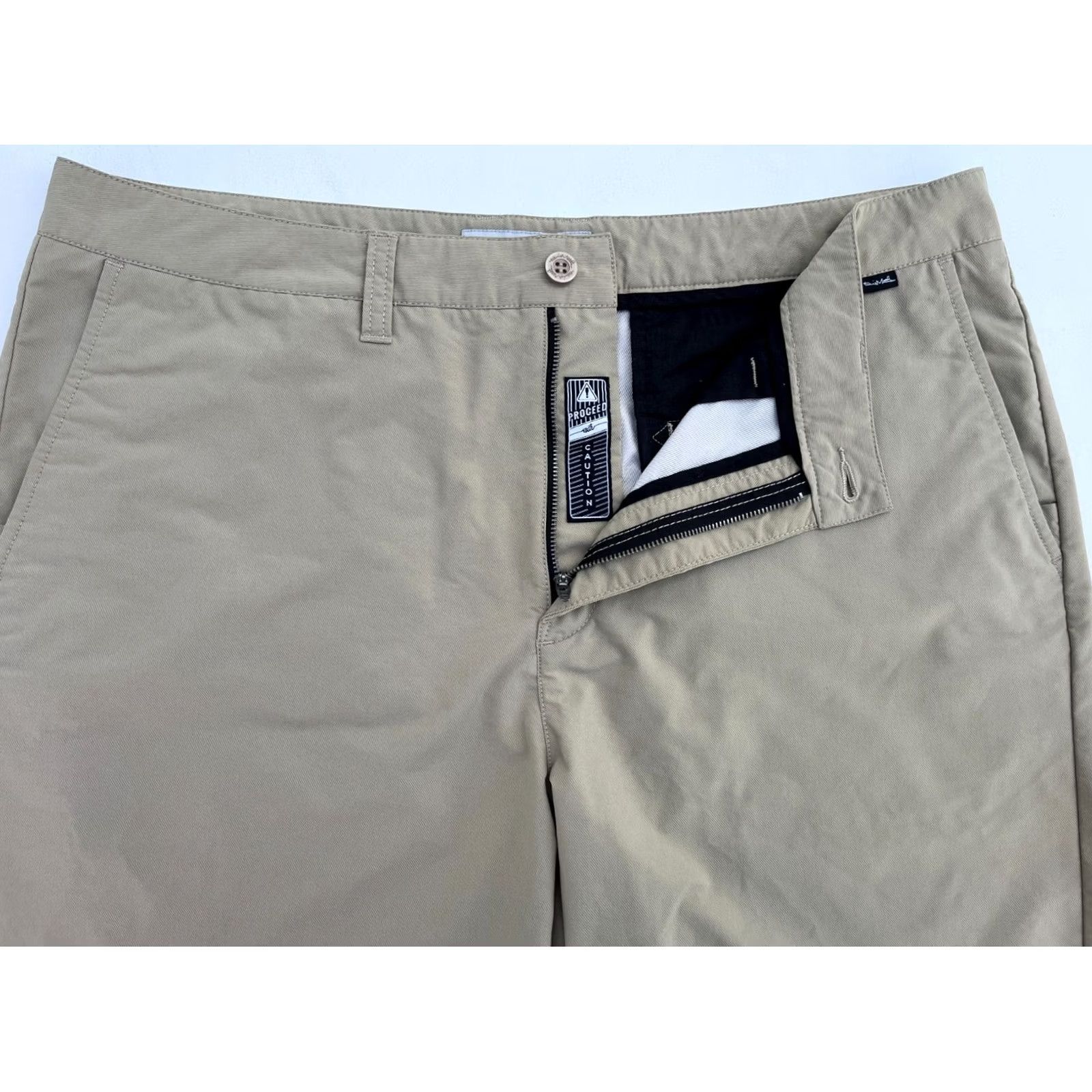 TravisMathew Travis Mathew Men's Chino Shorts 38 Khaki Flat Front Regular Inseam 10" Casual Sports Mens Size US 38 / EU 54 - 4 Thumbnail